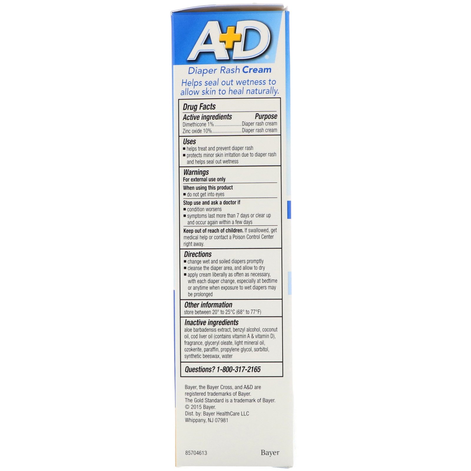 Comprar A+D, Pomada para Assaduras com Dimeticona e Óxido de Zinco, 4 oz (113 g) - Imagem 2