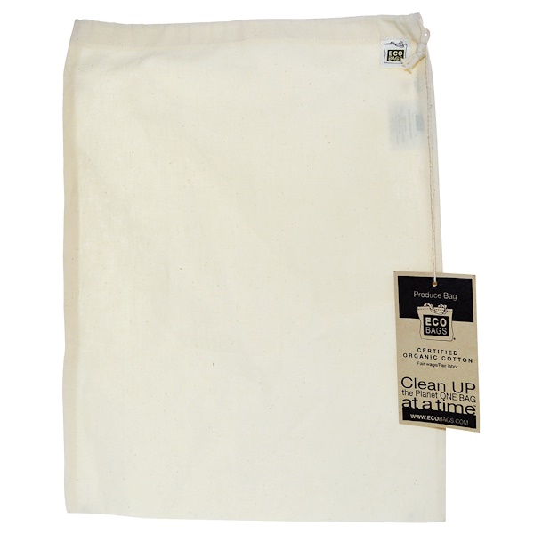 Comprar ECOBAGS, Sacos para Produtos, de Algodão Orgânico, Grande, 1 Saco, 30 x 38 cm