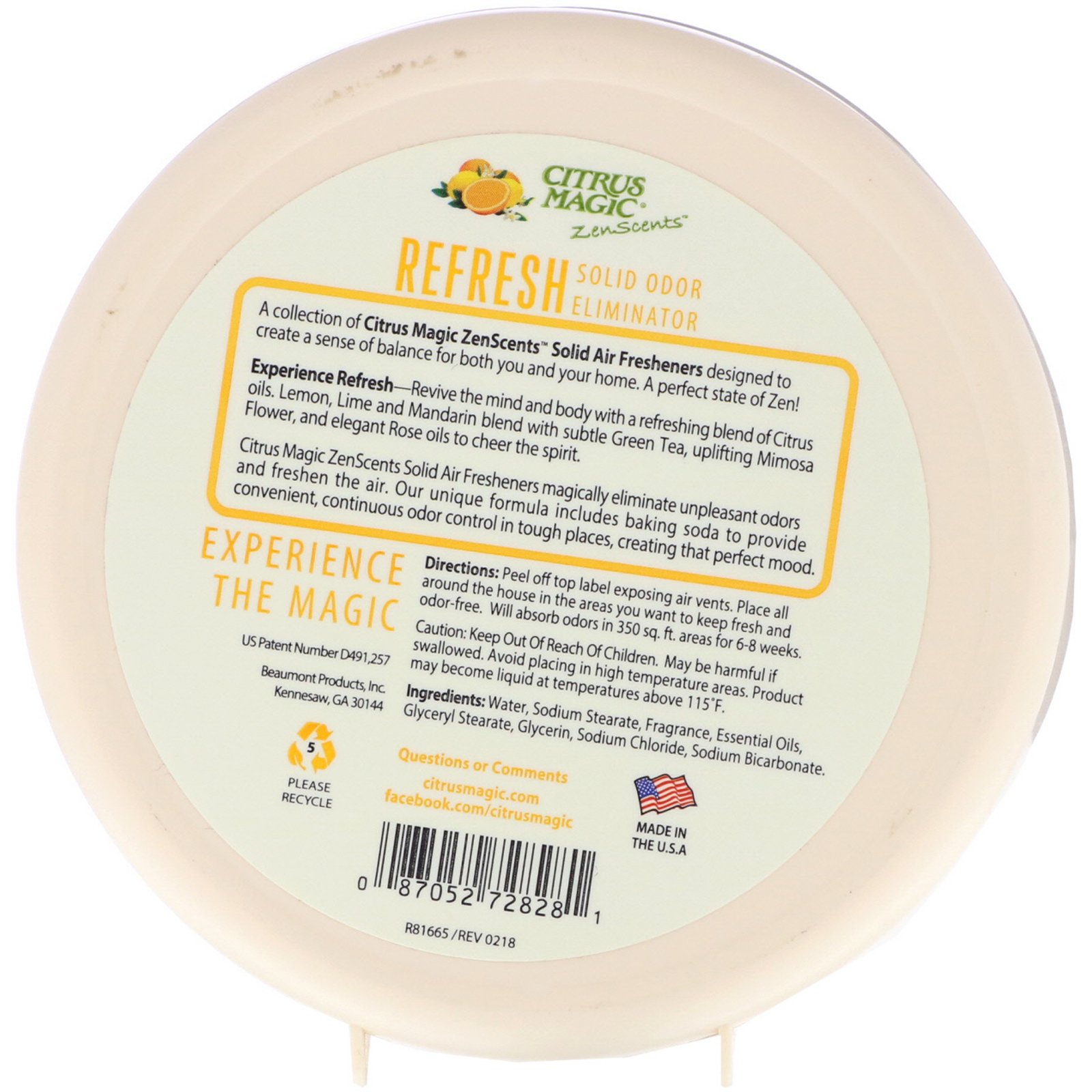 Comprar Citrus Magic, ZenScents, Refresh, 7 oz (198 g) - Imagem 2