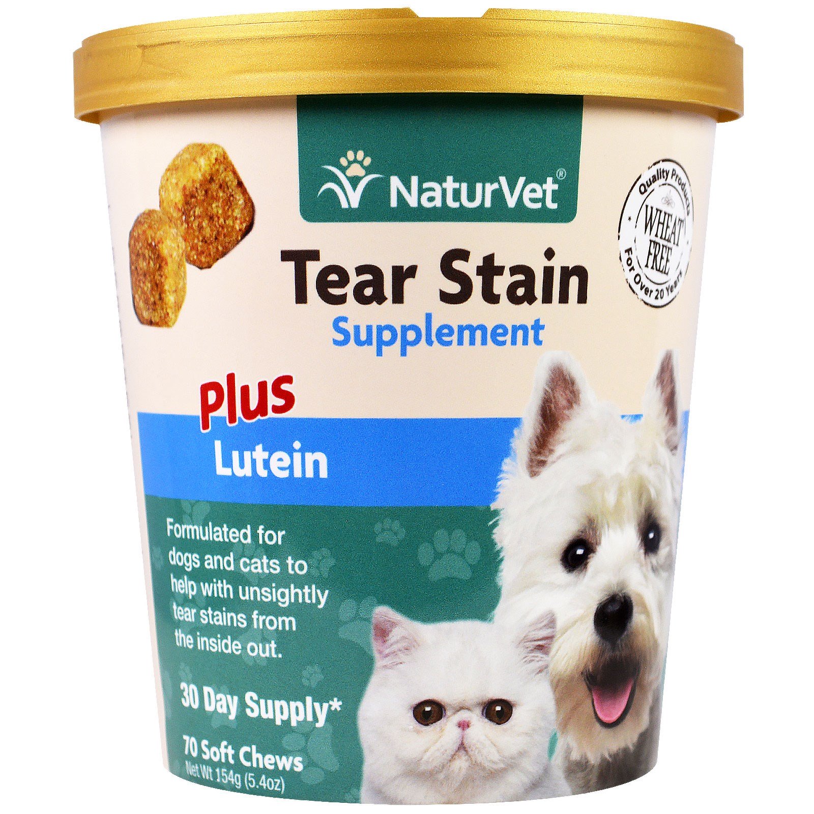 Comprar NaturVet, Limpa Lágrimas Para Cães e Gatos, Com Luteína, Petiscos, 154g