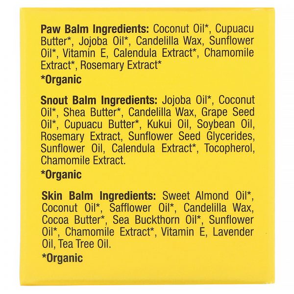 Comprar Charlie & Frank, Dog Balms Variety Set, Paw, Skin, Snout, 3 Tins, 0.3 oz (8.5 g) Each - Imagem 4