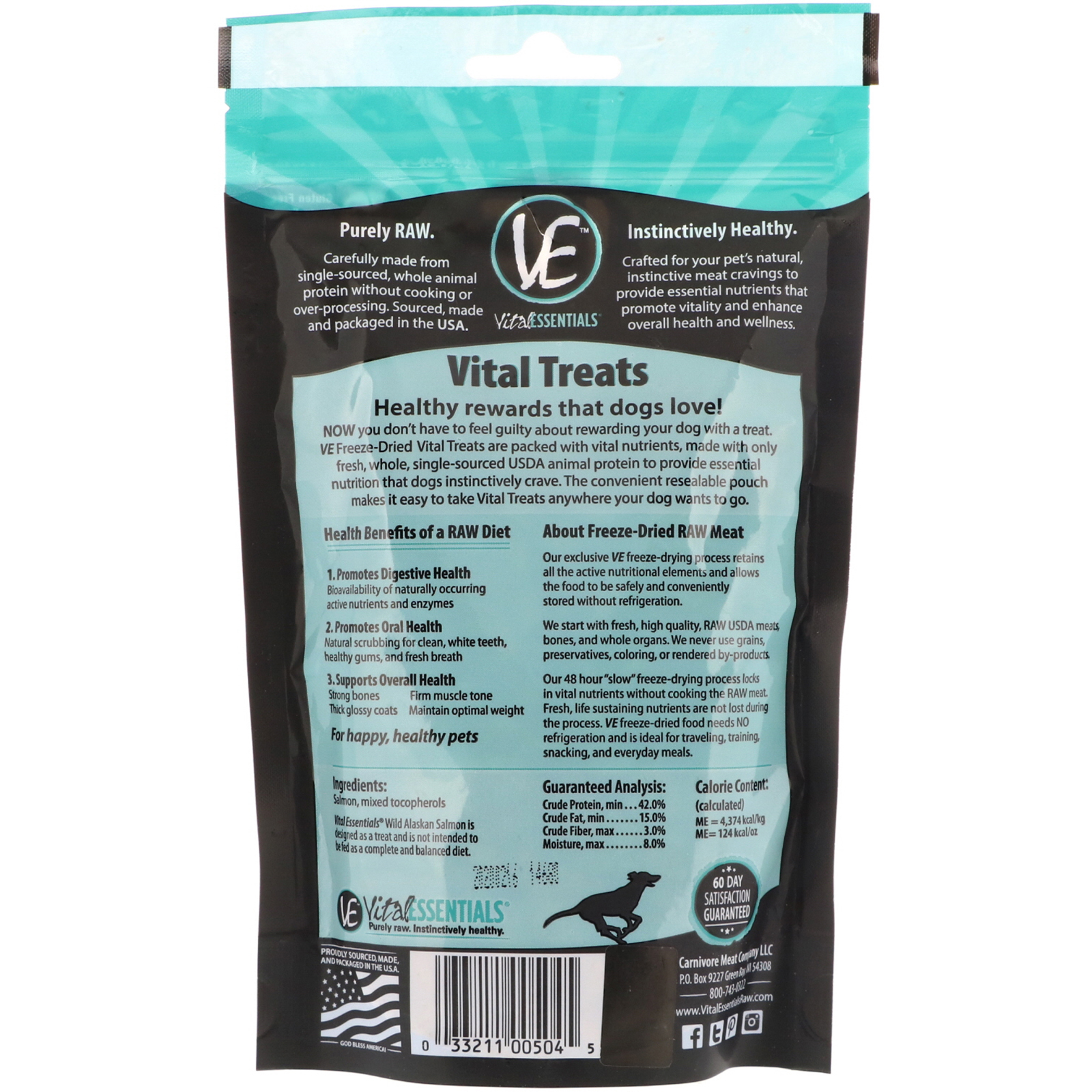 Comprar Vital Essentials, Freeze-Dried Treats For Dogs, Wild Alaskan Salmon, 2.5 oz (70.9 g) - Imagem 2