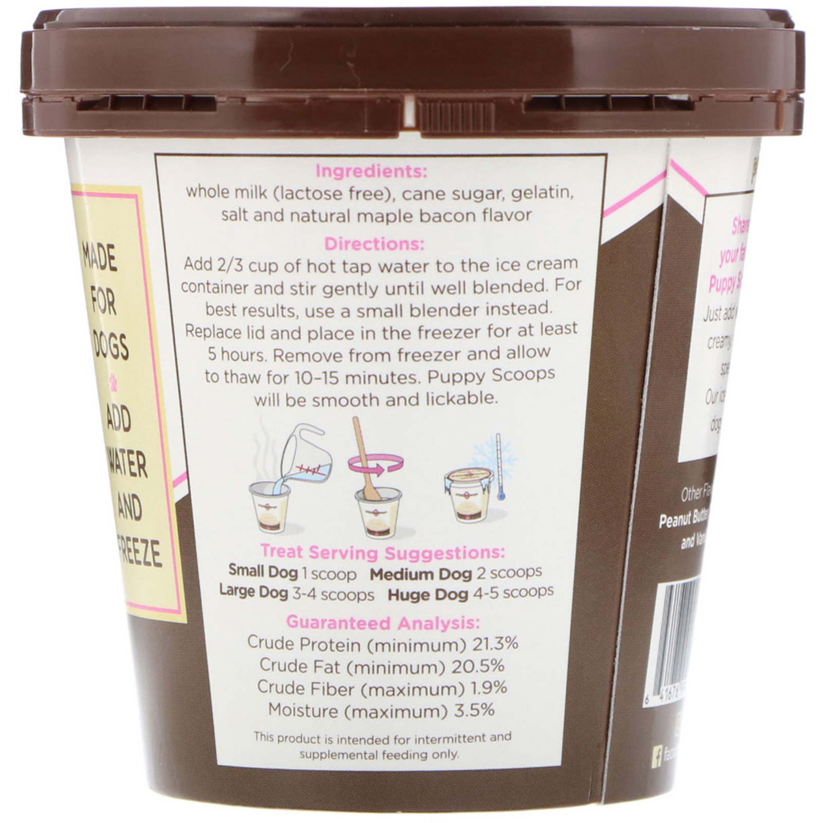 Comprar Puppy Cake, Mistura de sorvete para cães, sabor de bacon, 5,25 onças (148,8 g) - Imagem 2