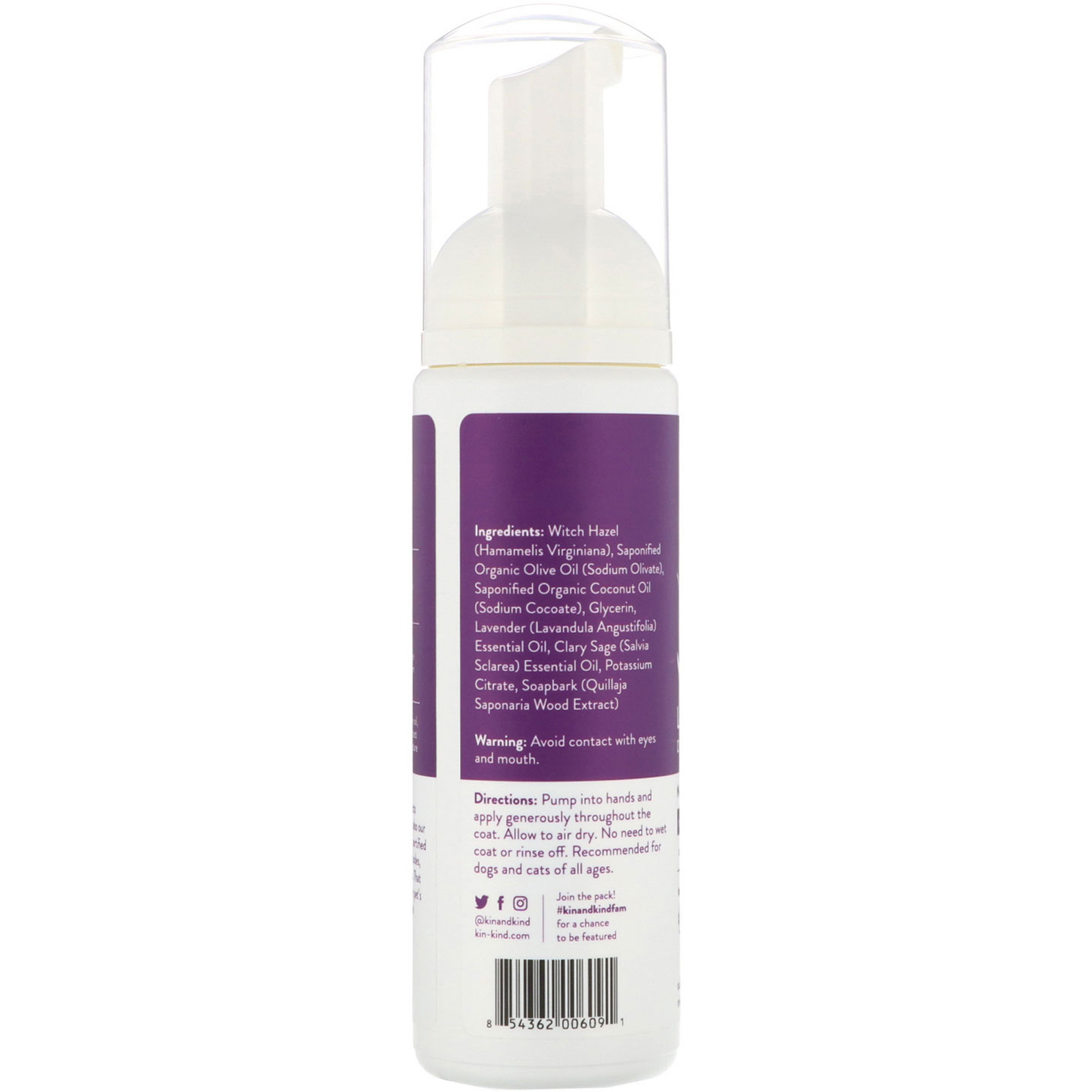 Comprar Kin+Kind, Lavender Calm, Dog and Cat Waterless Bath, Herbaceous Lavender, 8 fl oz (236 ml) - Imagem 2
