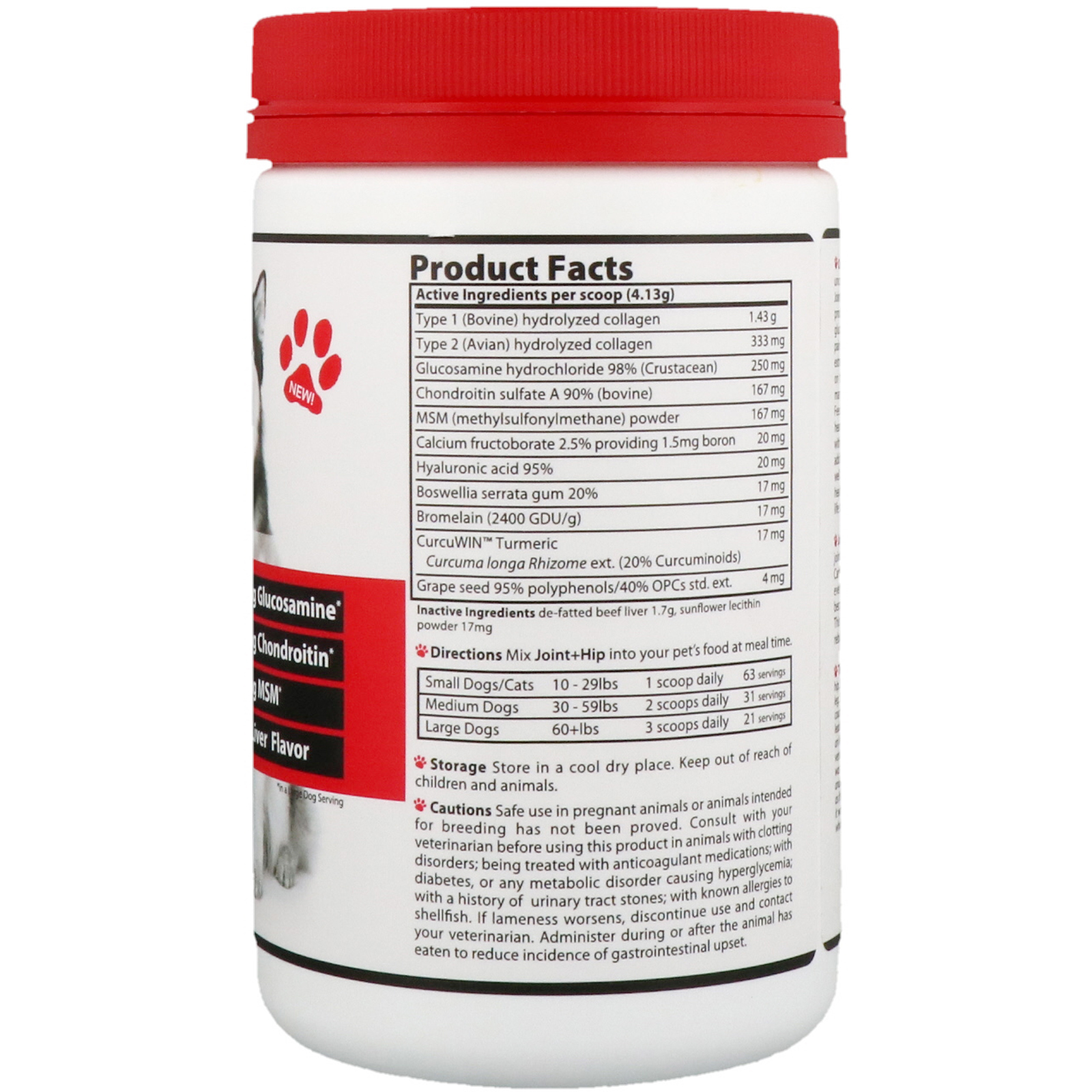 Comprar Vibrant Health, Articulações e Quadris, Suplemento para Cães e Gatos, Sabor Fígado Bovino, 260 g - Imagem 2