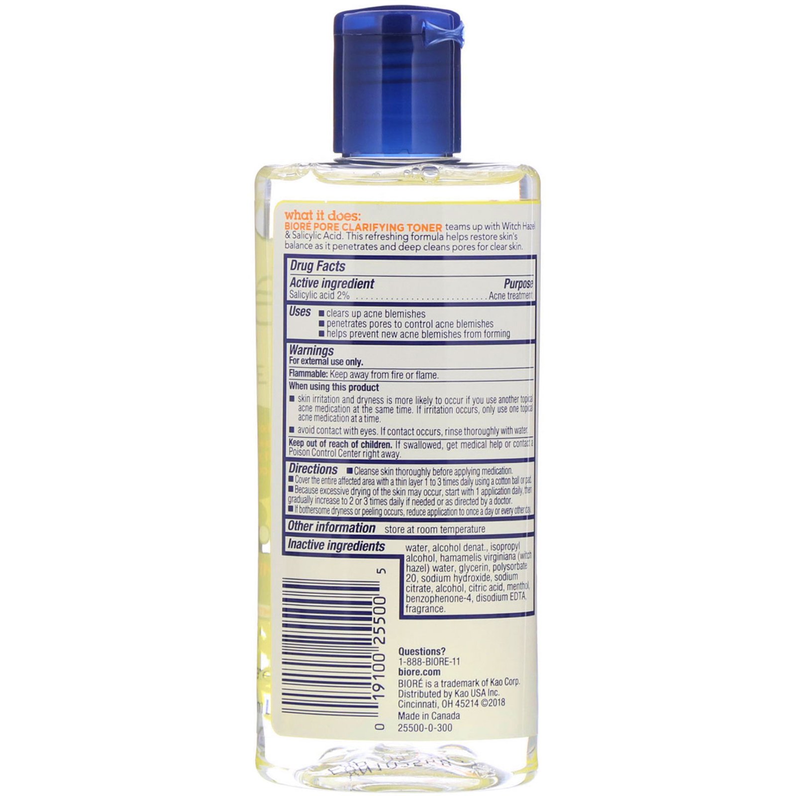 Comprar Biore, Tônico clareador de poros, hamamélis, 8 fl oz (236 ml) - Imagem 2