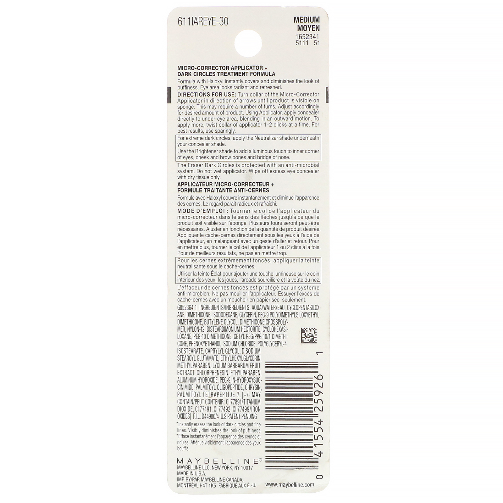 Comprar Maybelline, Instant Age Rewind, corretivo de tratamento, cobertura das olheiras, 130 Medium, 6 ml - Imagem 3