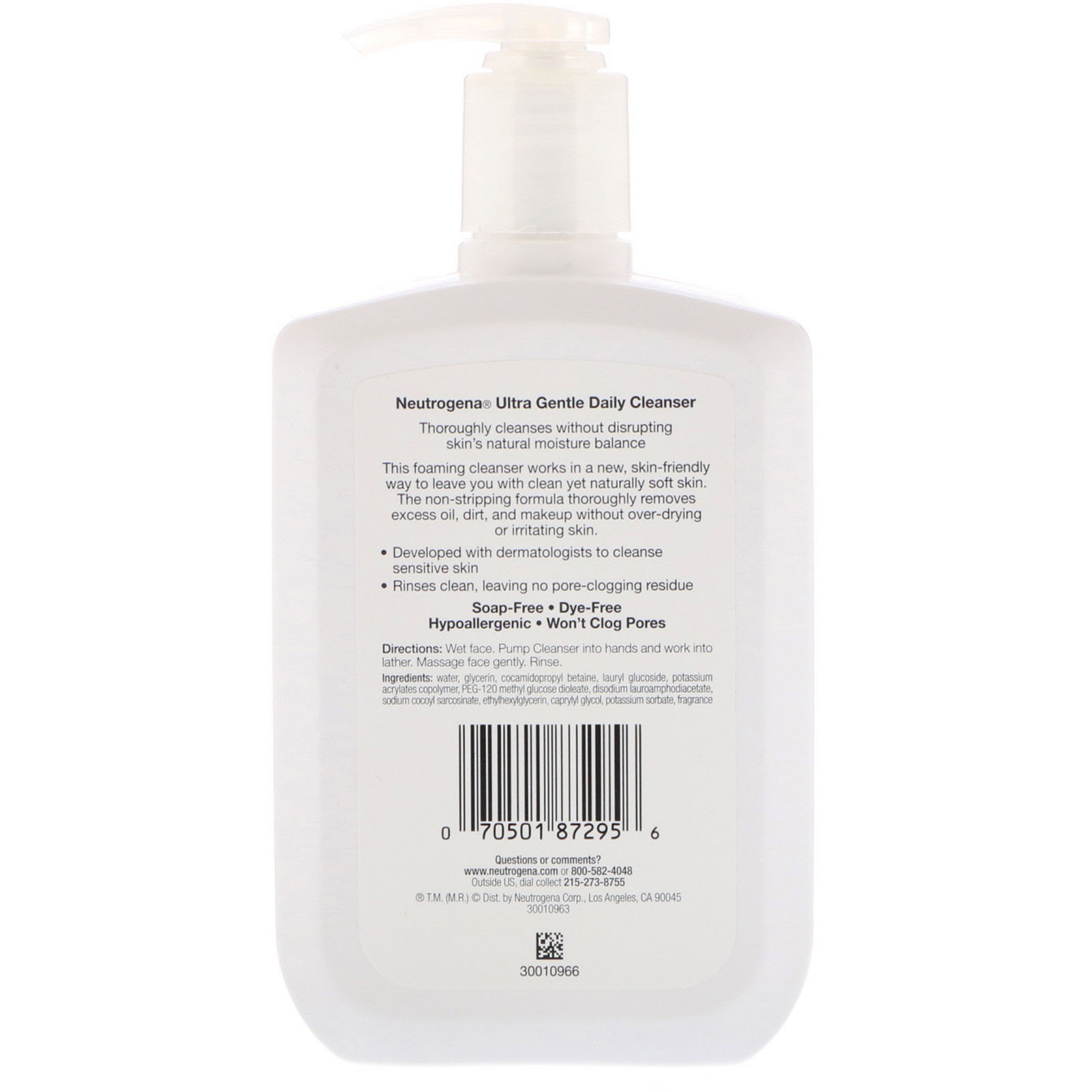 Comprar Neutrogena, Ultra Suave, Limpeza Diária, Fórmula Espumosa, 12 fl oz (354 ml) - Imagem 2