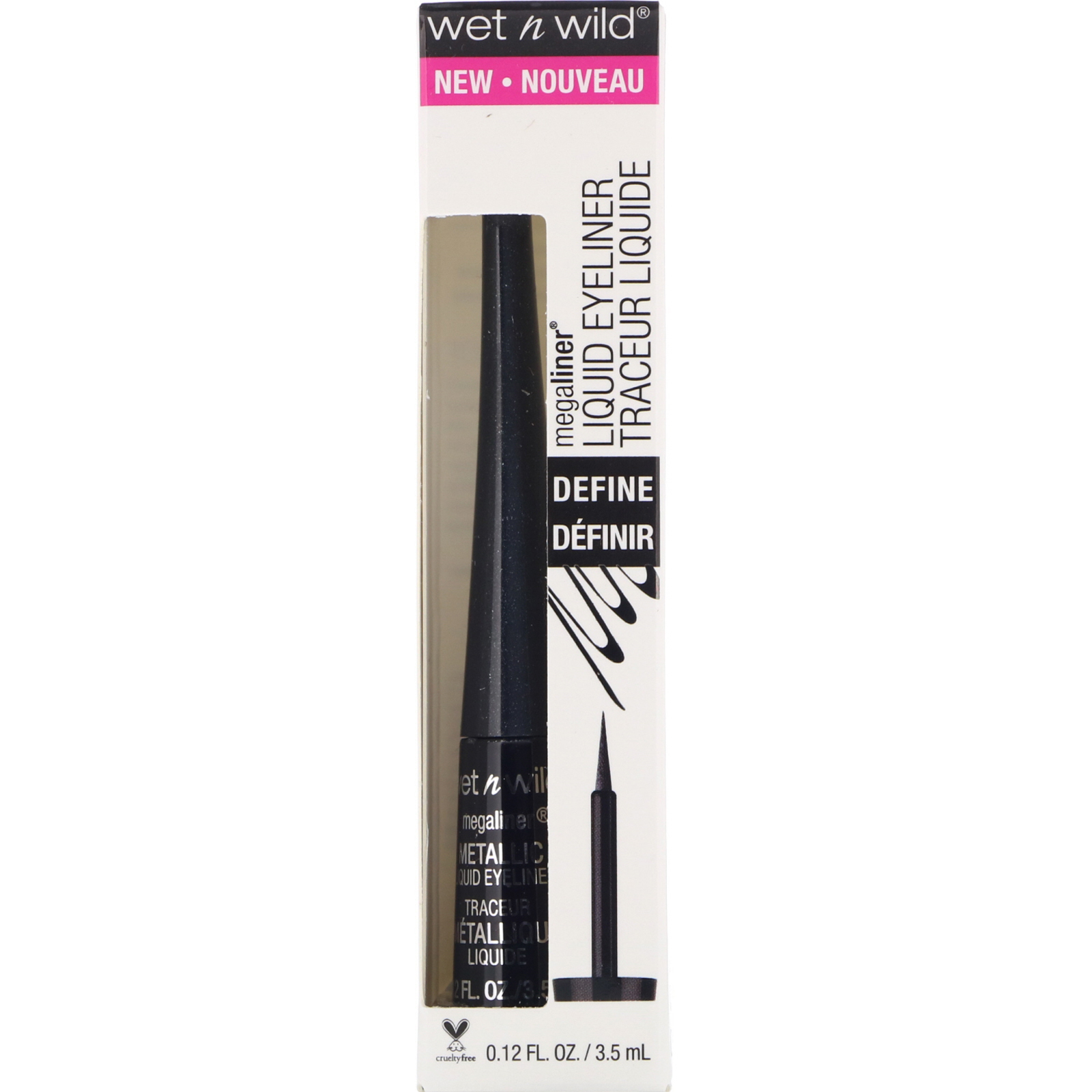 Comprar Wet n Wild, Delineador líquido metálico MegaLiner, preto cósmico, 0,12 fl oz (3,5 ml) - Imagem 2