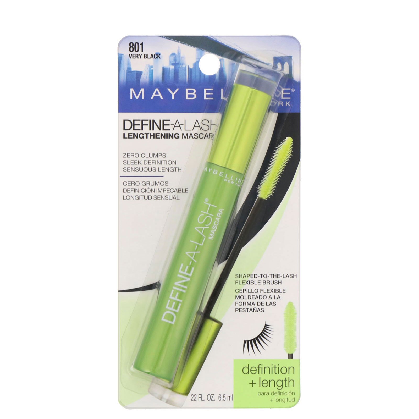 Comprar Maybelline, Rímel alongador de cílios, Define-A-Lash, 801 Muito preto, 6,5 ml - Imagem 2