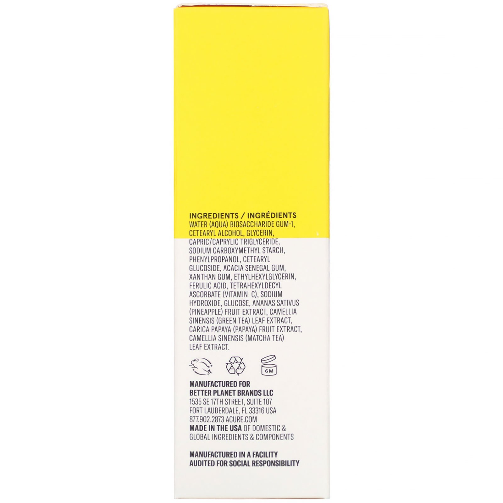Comprar Acure, Brightening Vitamin C & Ferulic Acid Oil Free Serum, 1 fl oz (30 ml) - Imagem 3