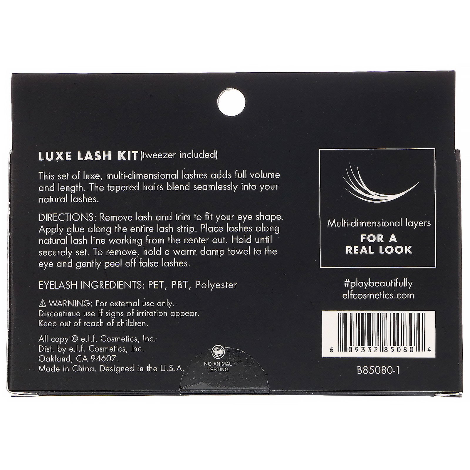 Comprar E.L.F., Kit Luxe Lash, Starstruck, 1 par de cílios e 1 pinça - Imagem 2