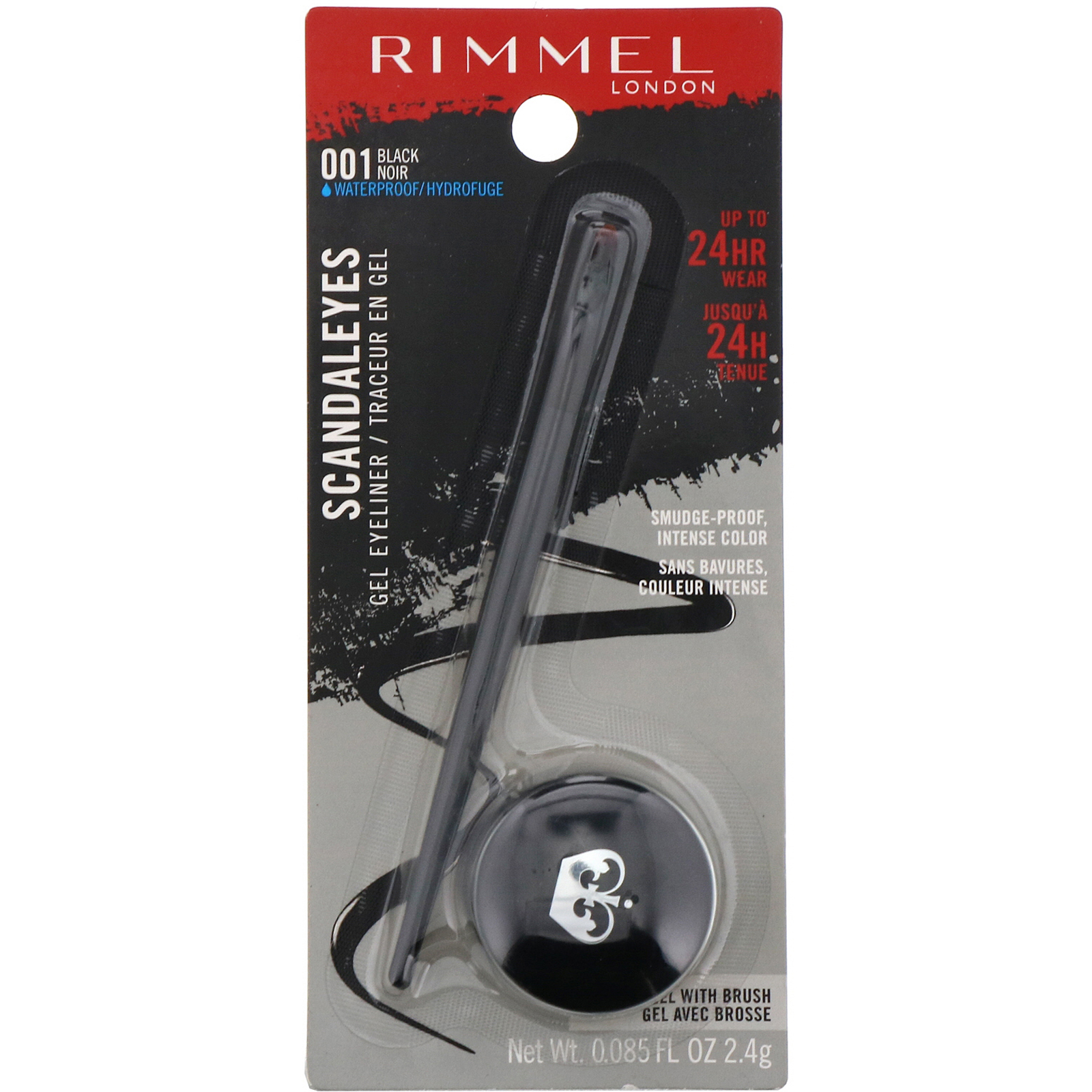 Comprar Rimmel London, Scandaleyes Gel Eyeliner, 001 Black, 0.085 fl oz (2.4 g) - Imagem 2