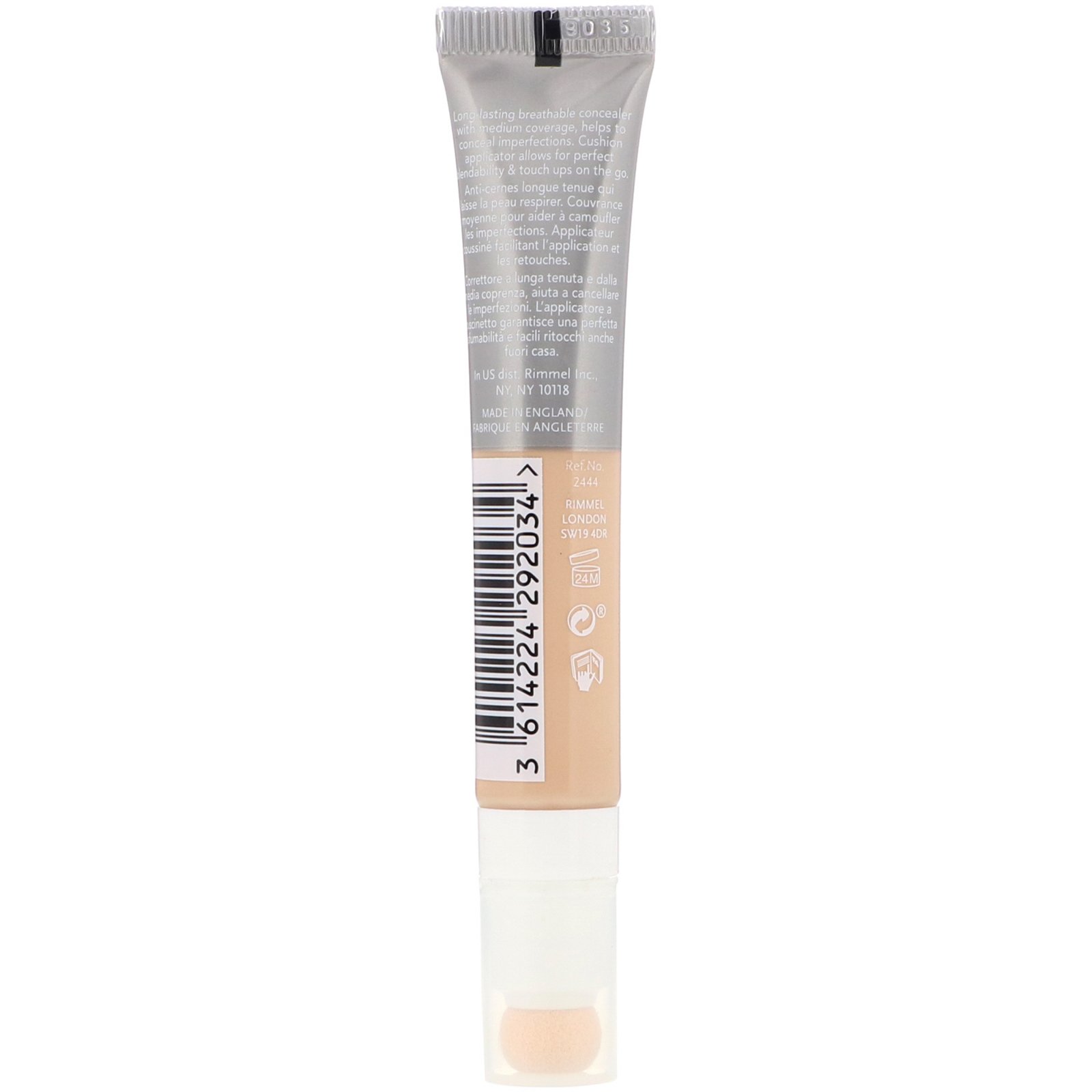 Comprar Rimmel London, Corretivo permeável de acabamento duradouro 25H, 100 Claro, 7 ml - Imagem 2