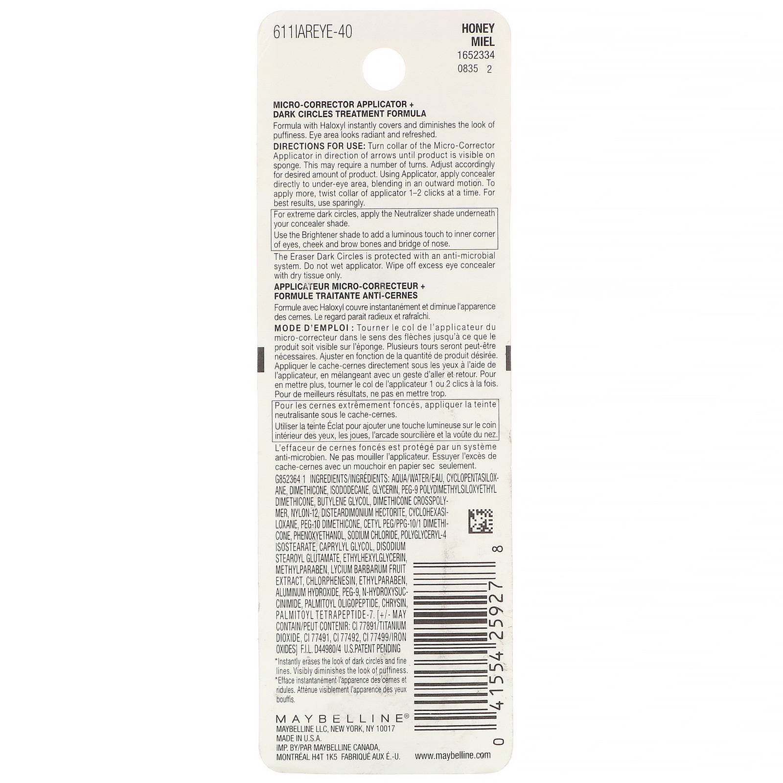 Comprar Maybelline, Instant Age Rewind, corretivo de tratamento, cobertura das olheiras, 140 Honey, 6 ml - Imagem 3
