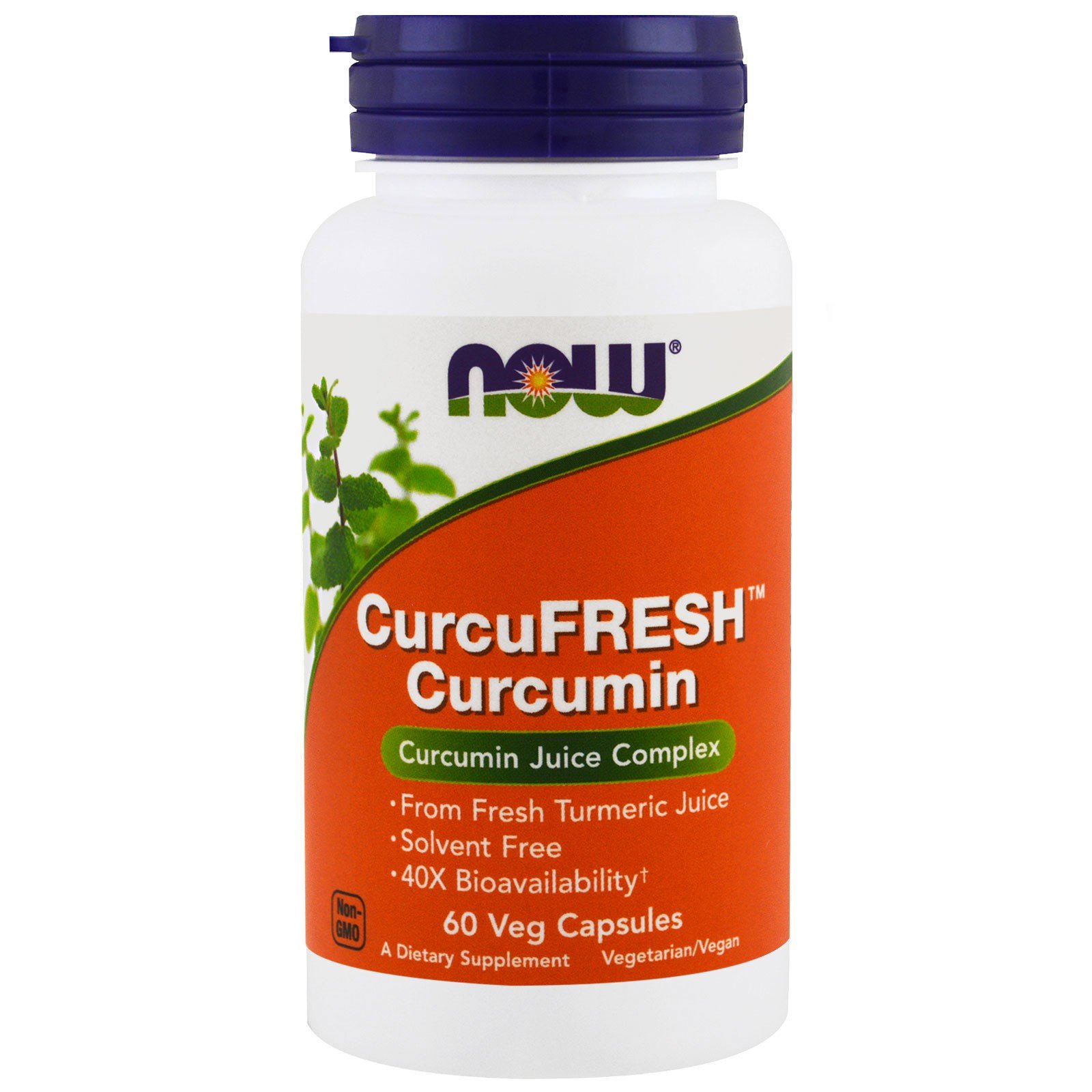 Comprar Now Foods, Curcumina CurcuFresh, 60 Cápsulas Vegetais