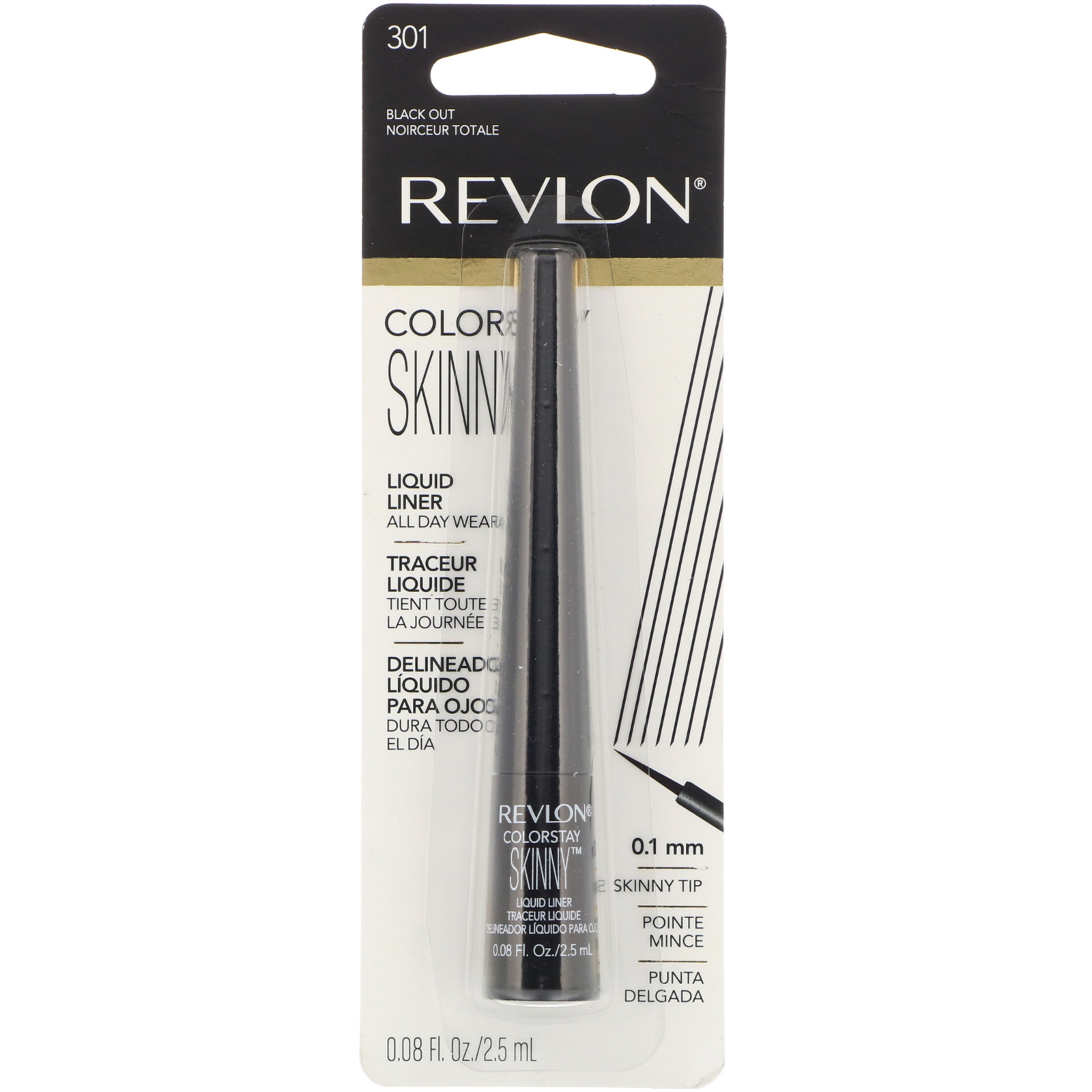 Comprar Revlon, Delineador Líquido Skinny Colorstay, Black Out, 2,5 g - Imagem 2