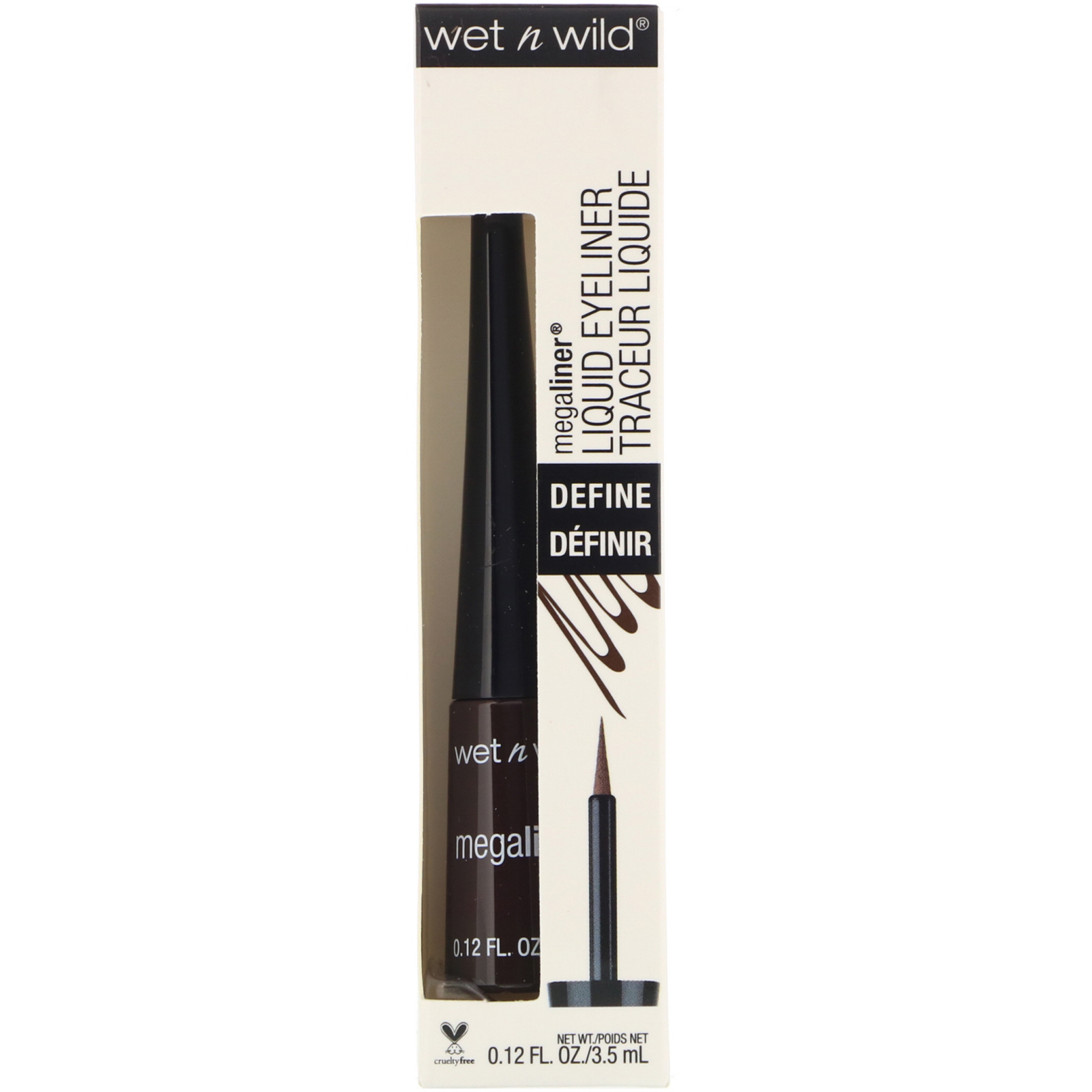 Comprar Wet n Wild, Delineador líquido MegaLiner, preto, 0,12 fl oz (3,5 ml) - Imagem 2