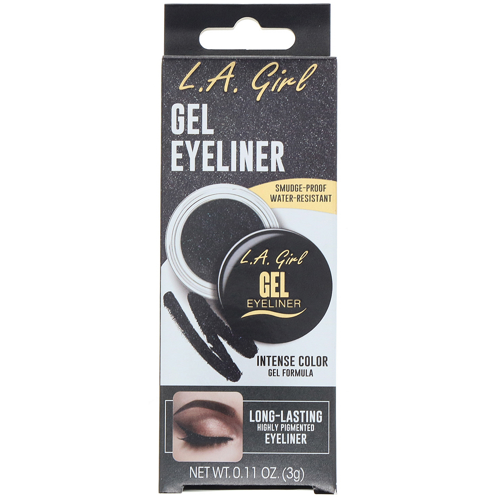 Comprar L.A. Girl, Delineador em gel, Black Cosmic Shimmer, 3 g - Imagem 2