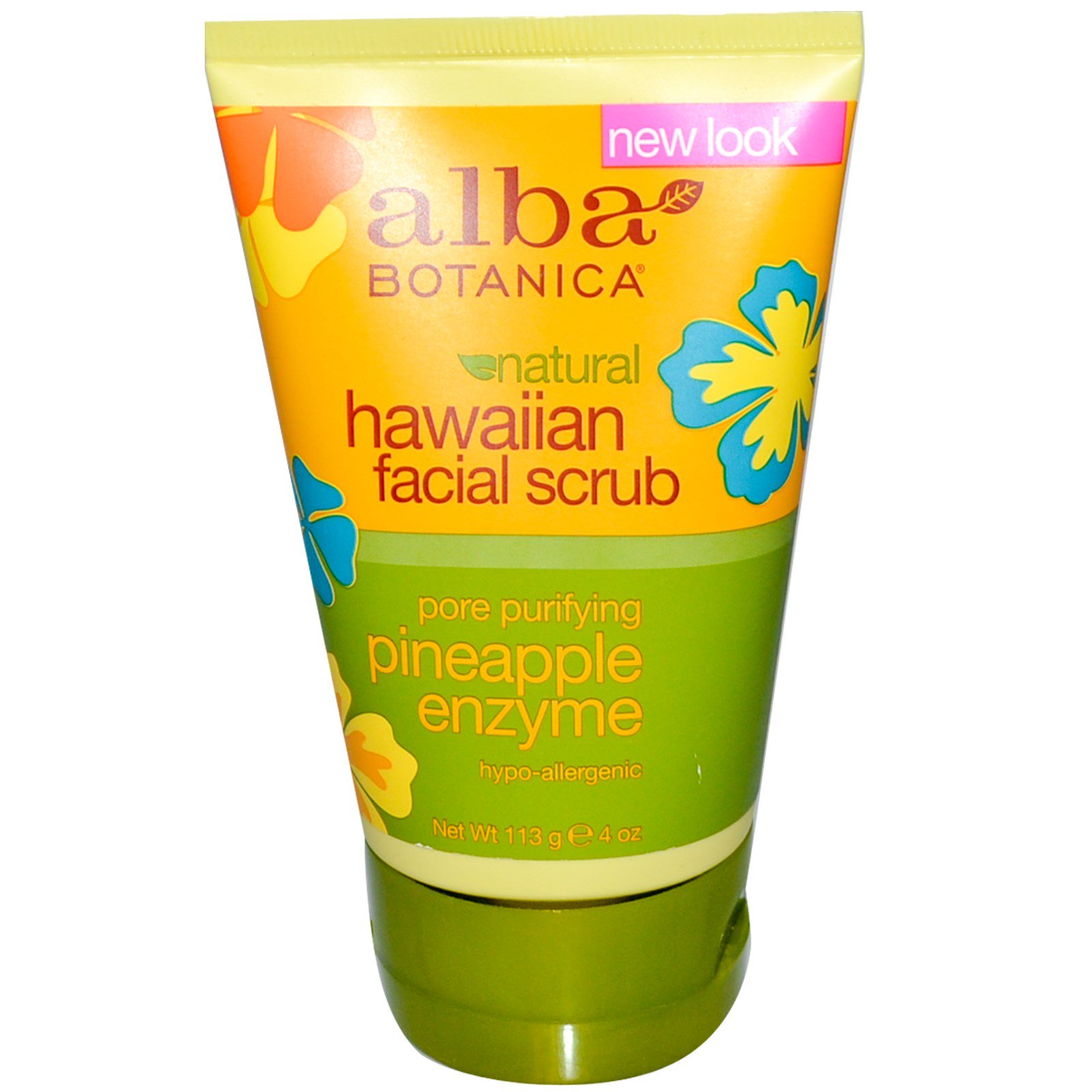 Comprar Alba Botanica, Creme Facial Natural Hawaiian, Enzimas de Abacaxi, 4 oz (113 g)