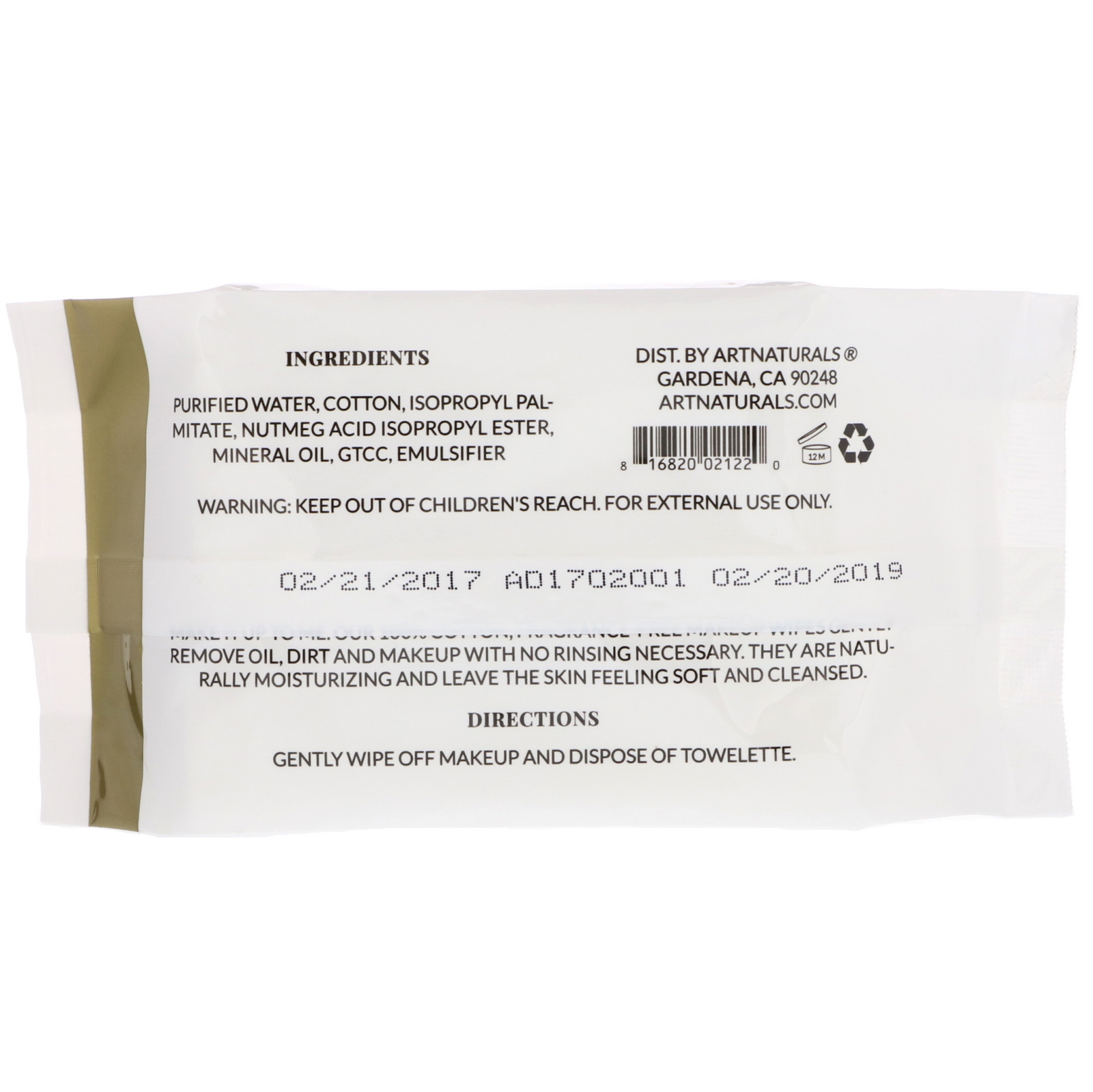 Comprar Artnaturals, Lenços Umedecidos para Maquiagem, 30 Lenços - Imagem 2