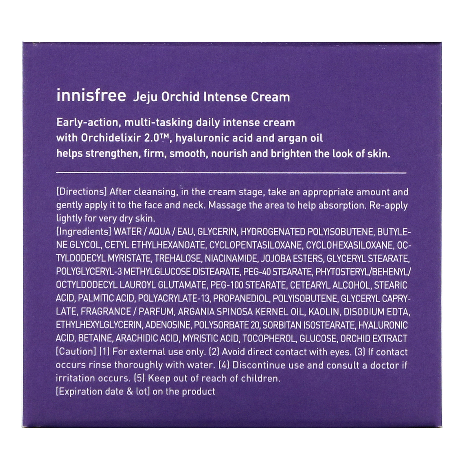Comprar Innisfree, Creme Intenso de Orquídea de Jeju, 1,69 fl oz (50 ml) - Imagem 3