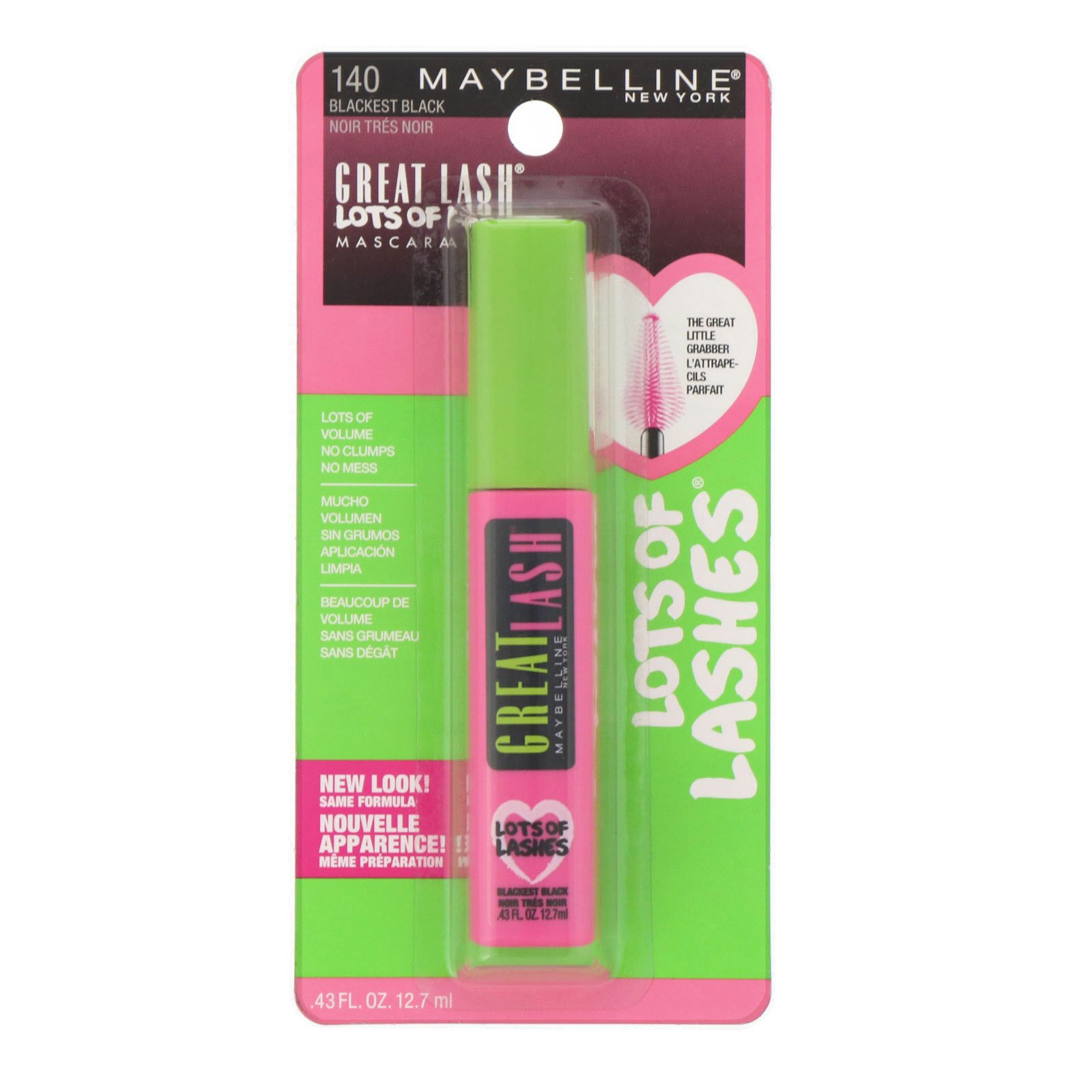 Comprar Maybelline, Máscara para cílios, Great Lash, Lots of Lashes Mascara, Blackest Black, 12,7 ml - Imagem 2