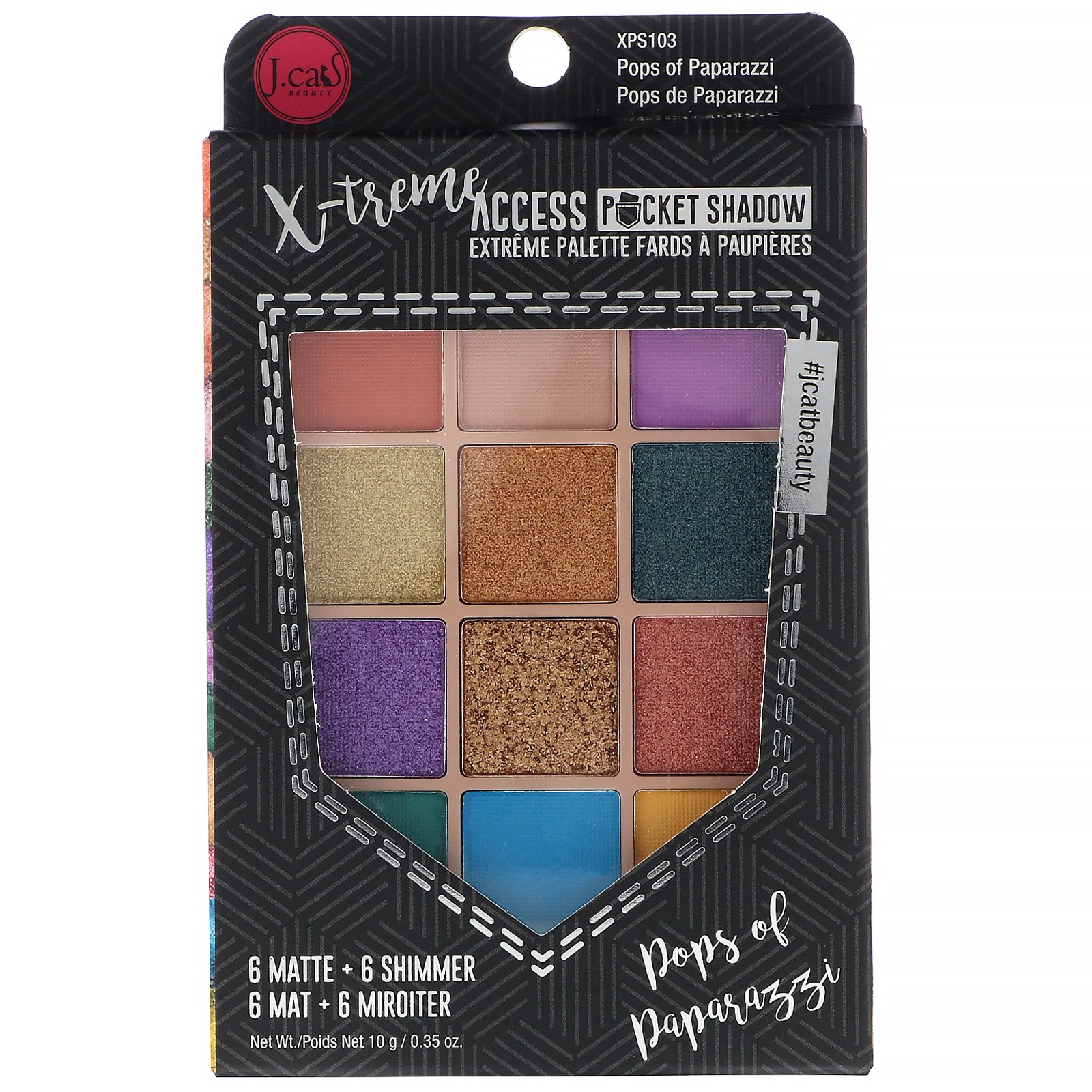 Comprar J.Cat Beauty, Paleta de sombras X-Treme Access Pocket Shadow, XPS103 Flagras de Paparazzi, 10 g (0,35 oz) - Imagem 2