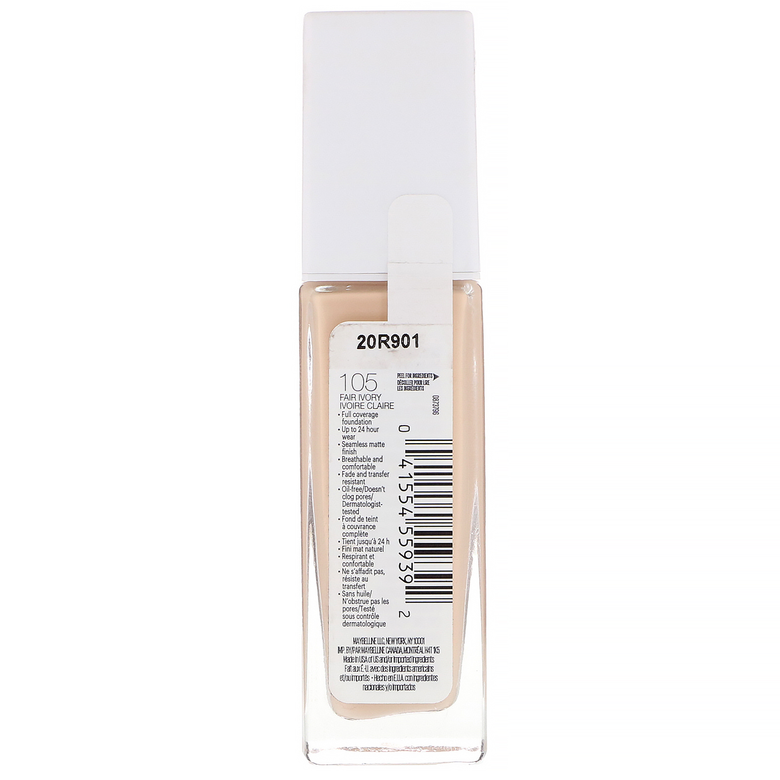 Comprar Maybelline, Super Stay, base de cobertura total, 105 Fair Ivory, 30 ml - Imagem 2