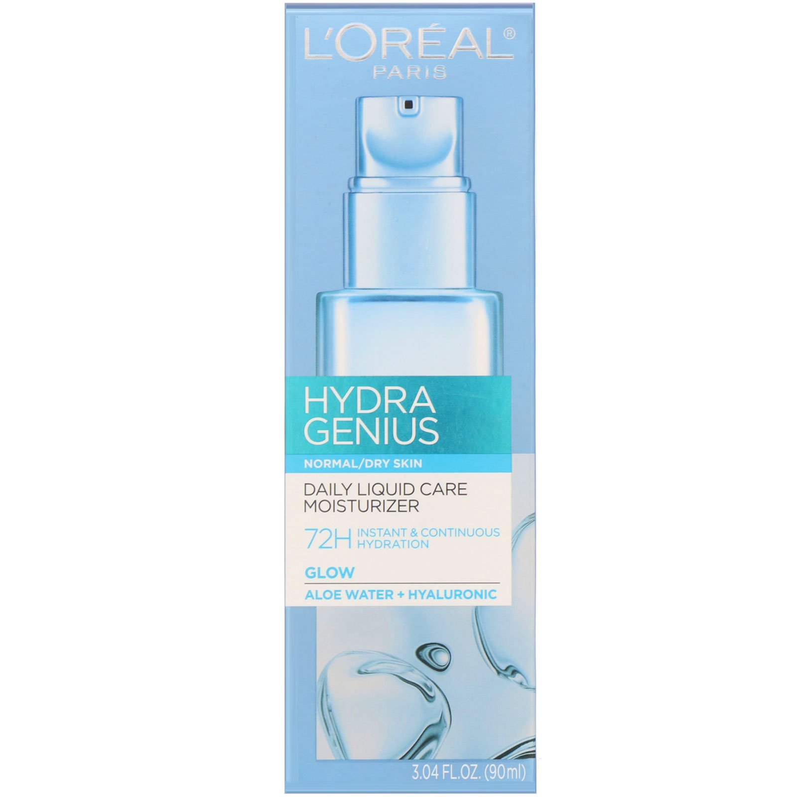 Comprar L'Oreal, Hydra Genius, hidratante líquido de cuidados diários Glow, pele normal a seca, 90 ml - Imagem 2
