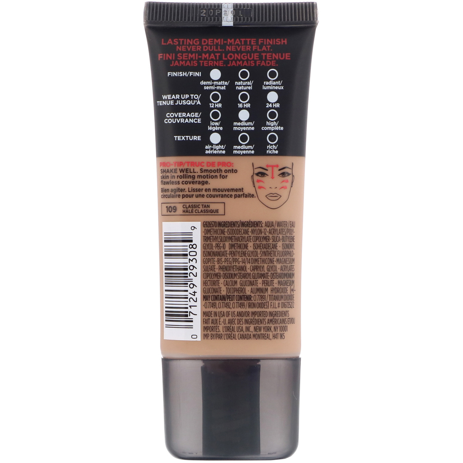 Comprar L'Oreal, Base Infallible Pro-Matte, Classic Tan, 109, 30 ml - Imagem 2