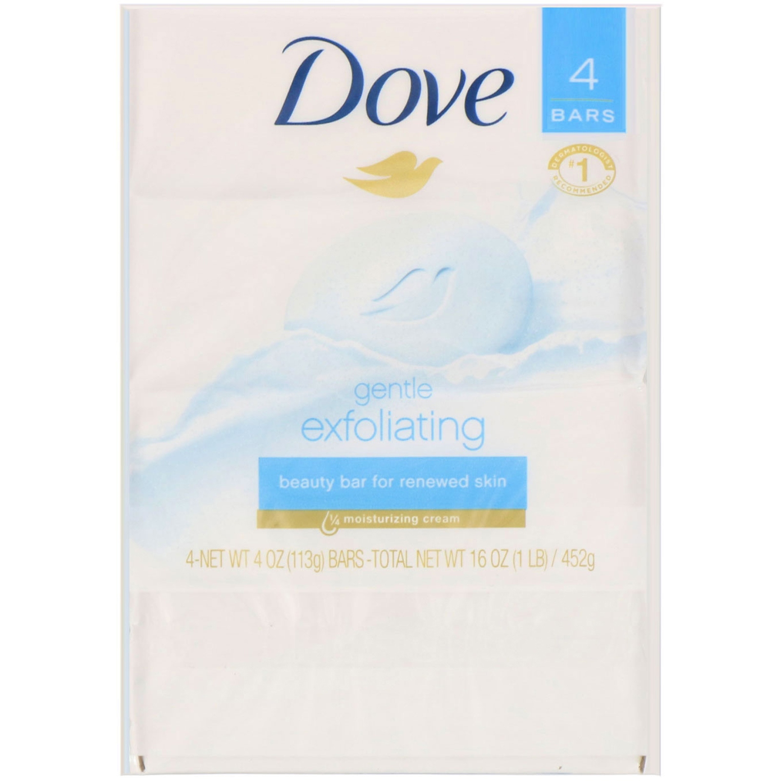 Comprar Dove, Sabonete de beleza em barra esfoliante suave, 4 barras, 113 g cada