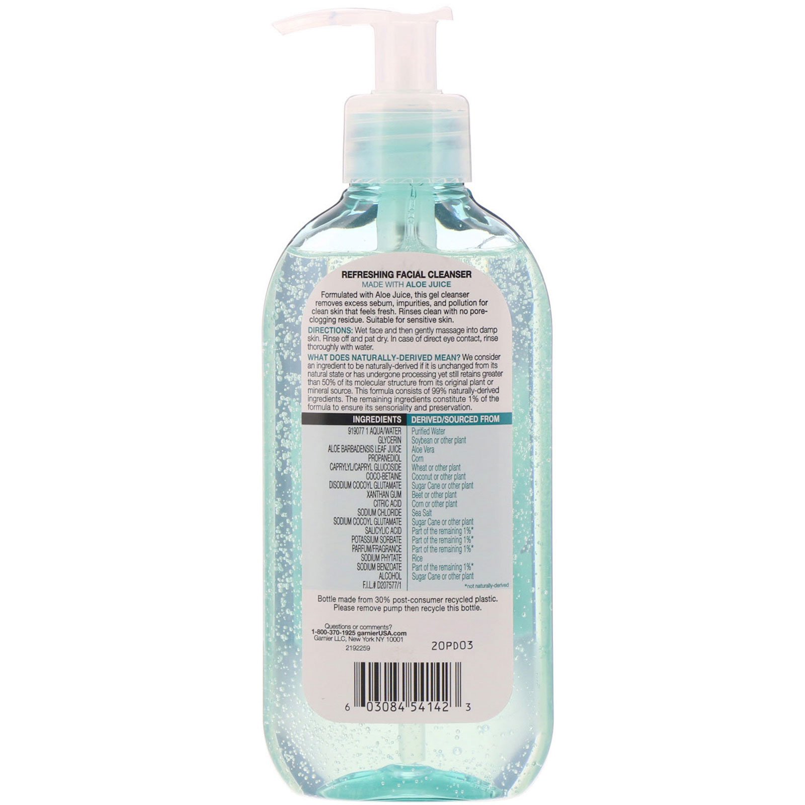 Comprar Garnier, SkinActive, Refreshing Facial Cleanser with Aloe Juice, 6.7 fl oz (200 ml) - Imagem 2