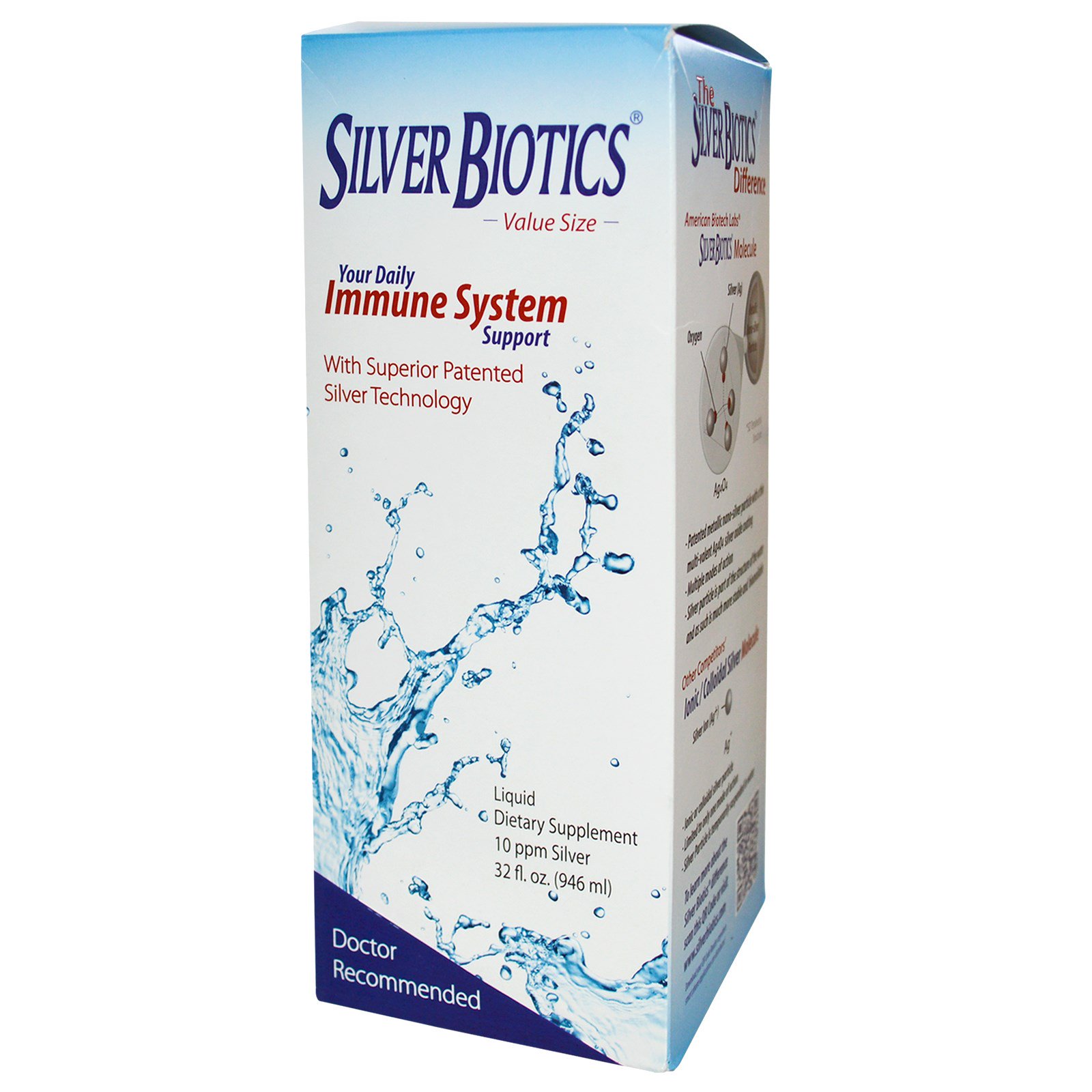 Comprar American Biotech Labs, Silver Biotics, Auxílio ao Sistema Imunológico, 10 PPM, 946 ml (32 fl oz)