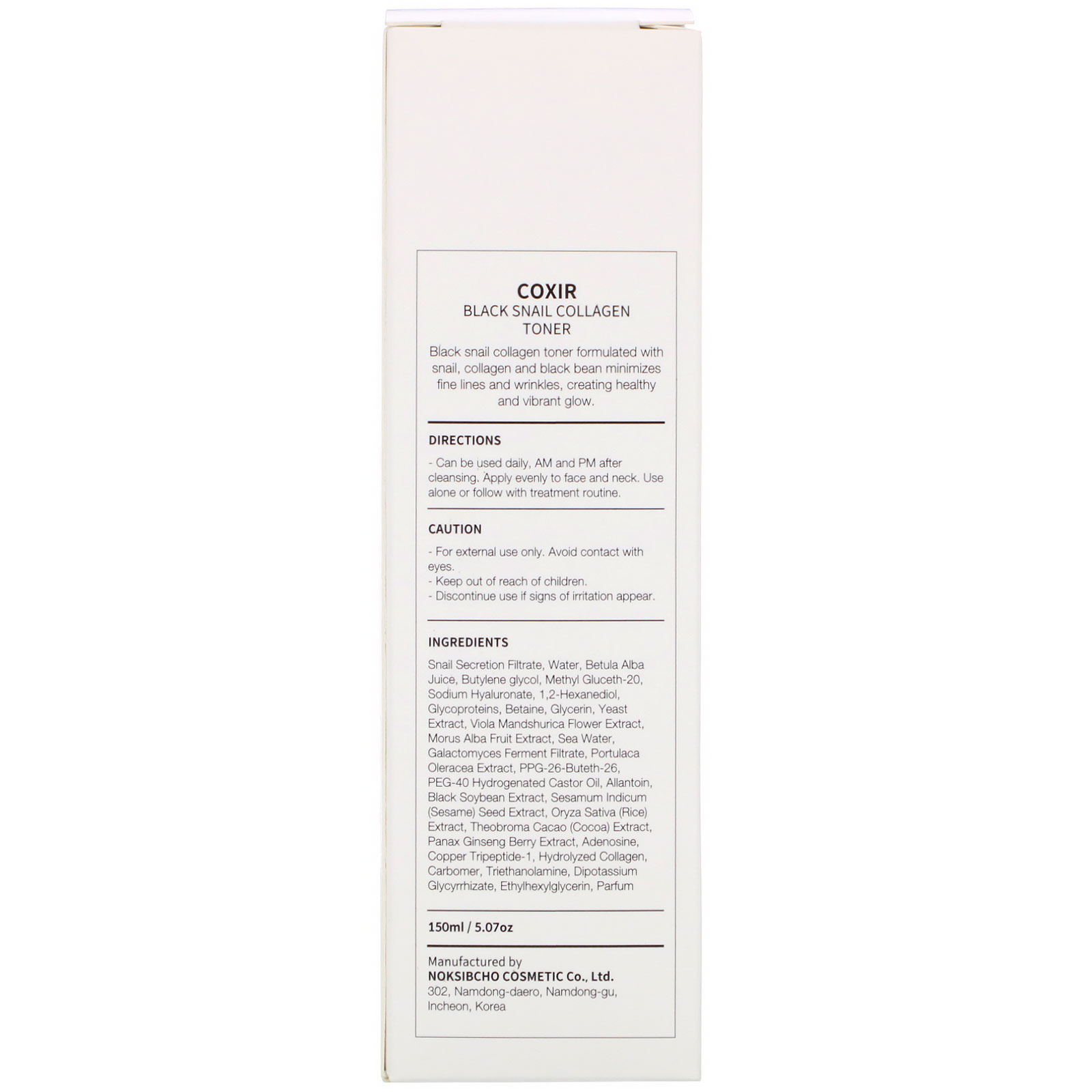 Comprar Coxir, Black Snail Collagen, Toner, 5.07 oz (150 ml) - Imagem 3