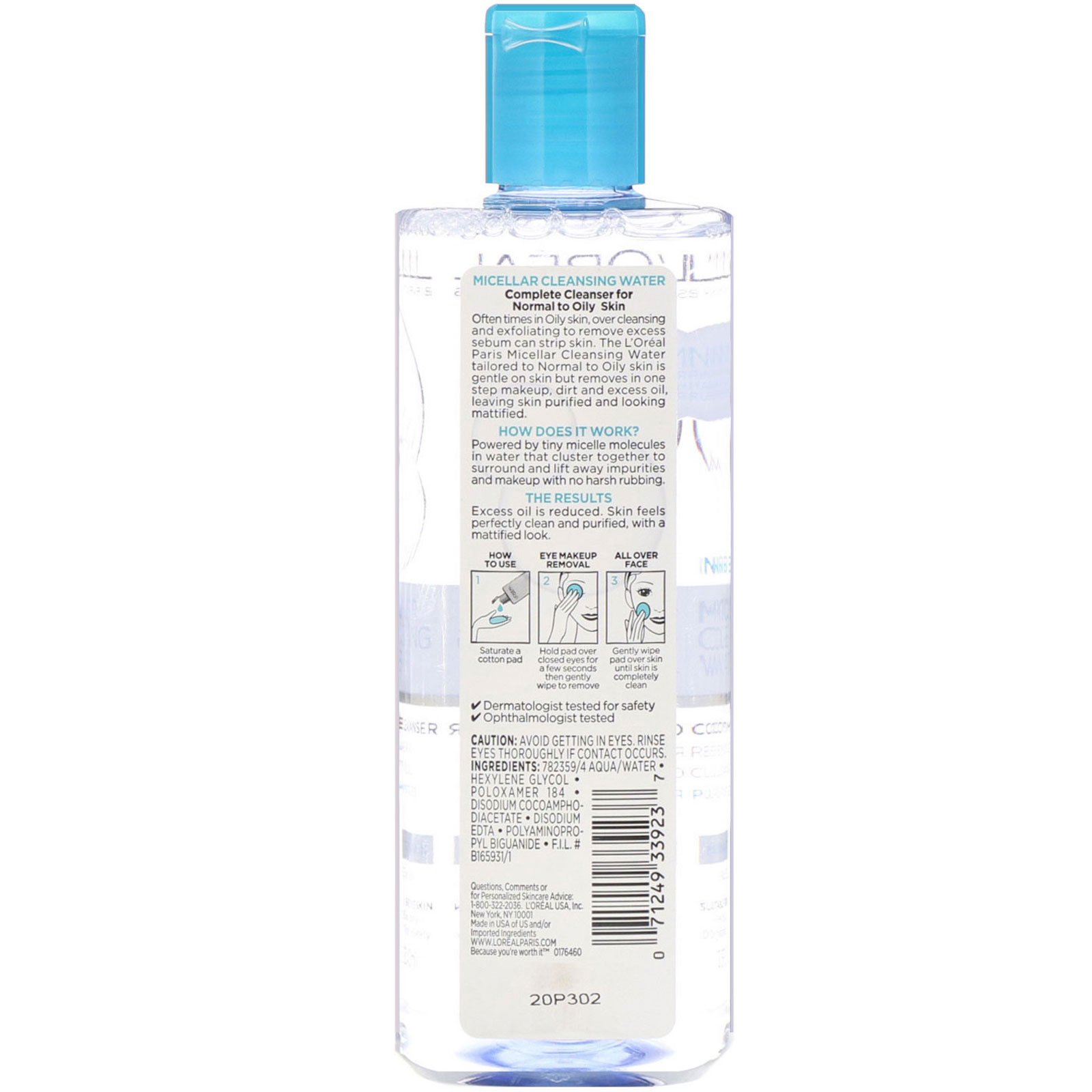 Comprar L'Oreal, Água de limpeza micelar, pele normal a oleosa, 400 ml - Imagem 2