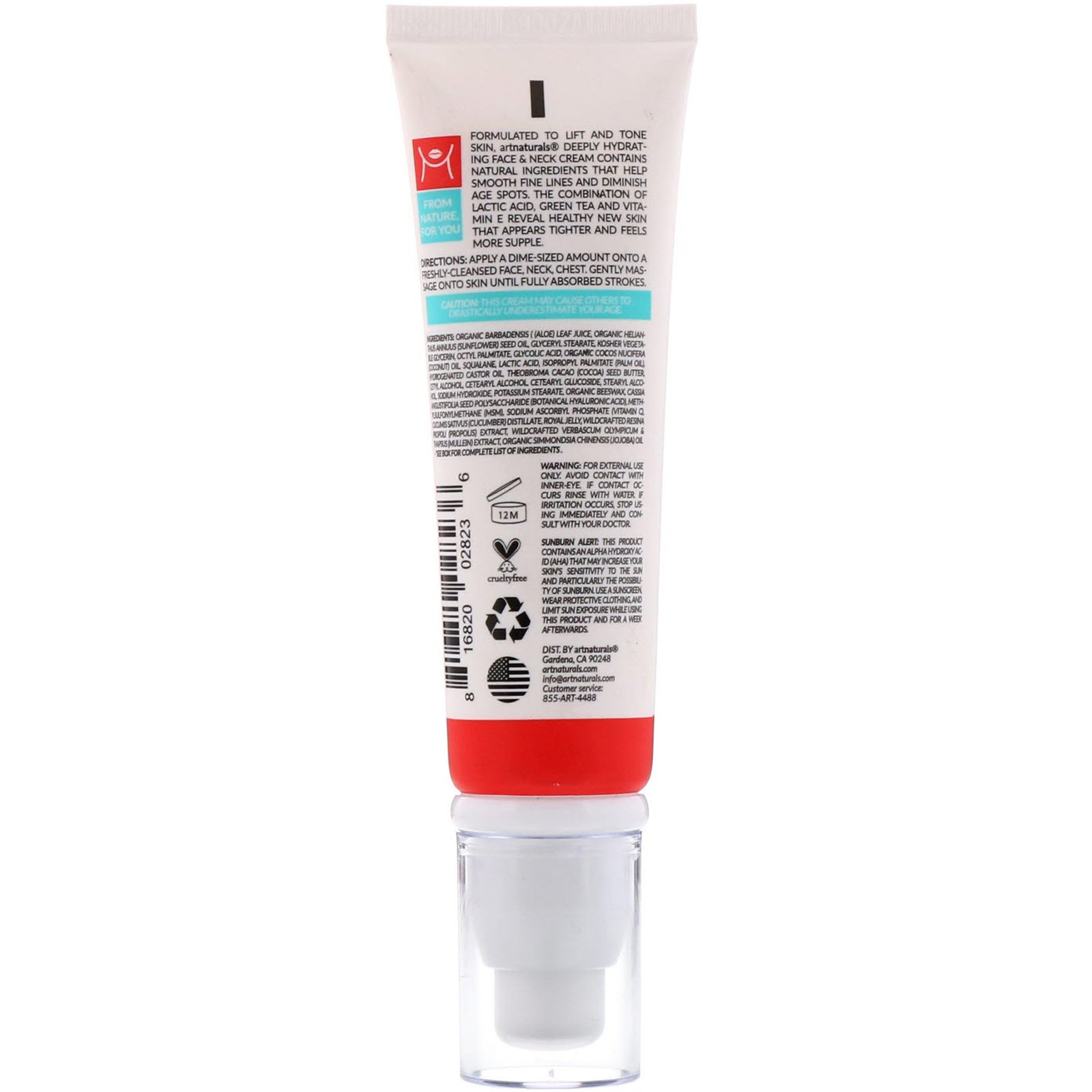 Comprar Artnaturals, Face & Neck Cream, Enhance Radiance + Hydrating Formula, 1.7 oz (50 ml) - Imagem 2