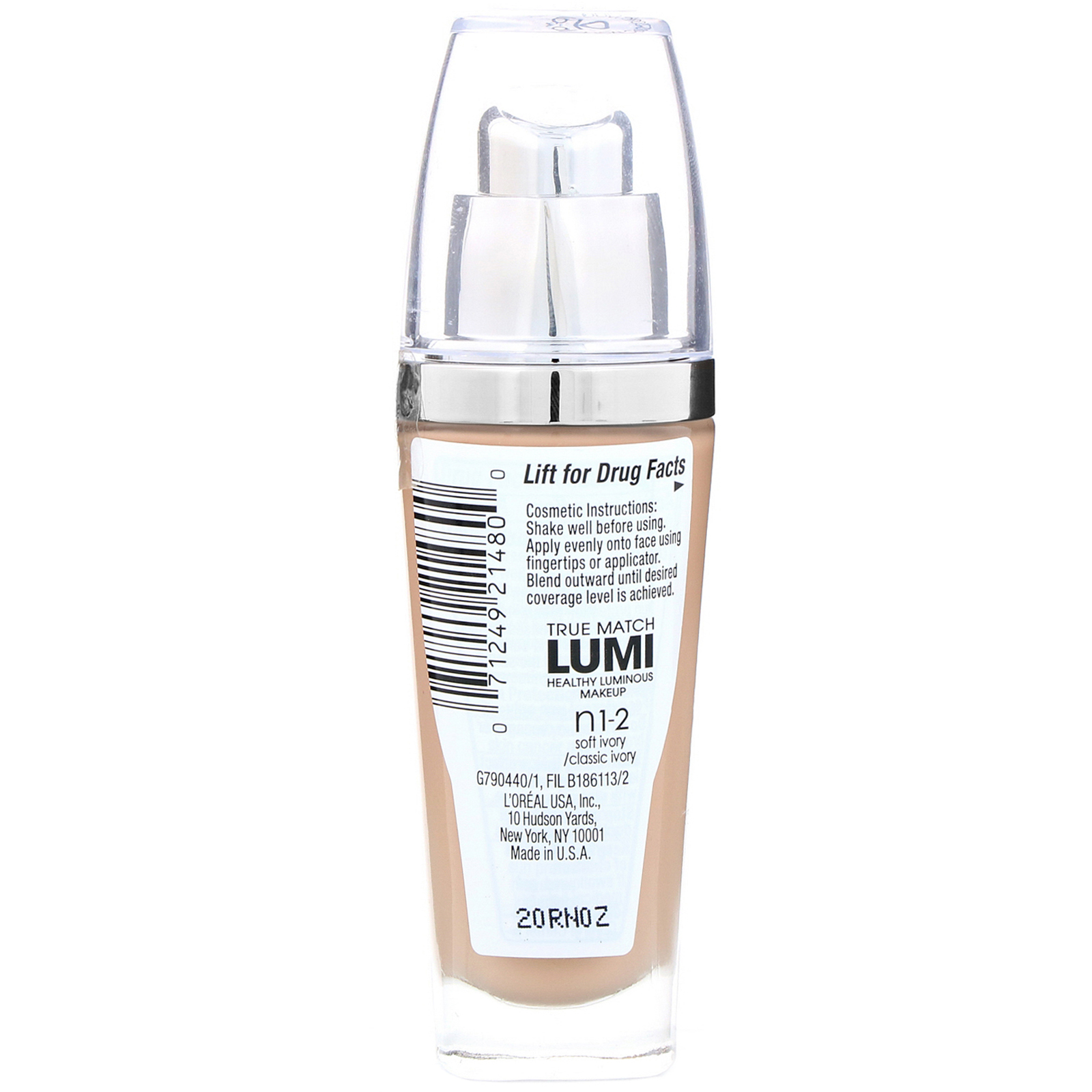 Comprar L'Oreal, True Match Lumi, Healthy Luminous Makeup, SPF 20, SN1-2 Soft Ivory/Classic Ivory, 1 fl oz (30 ml) - Imagem 2