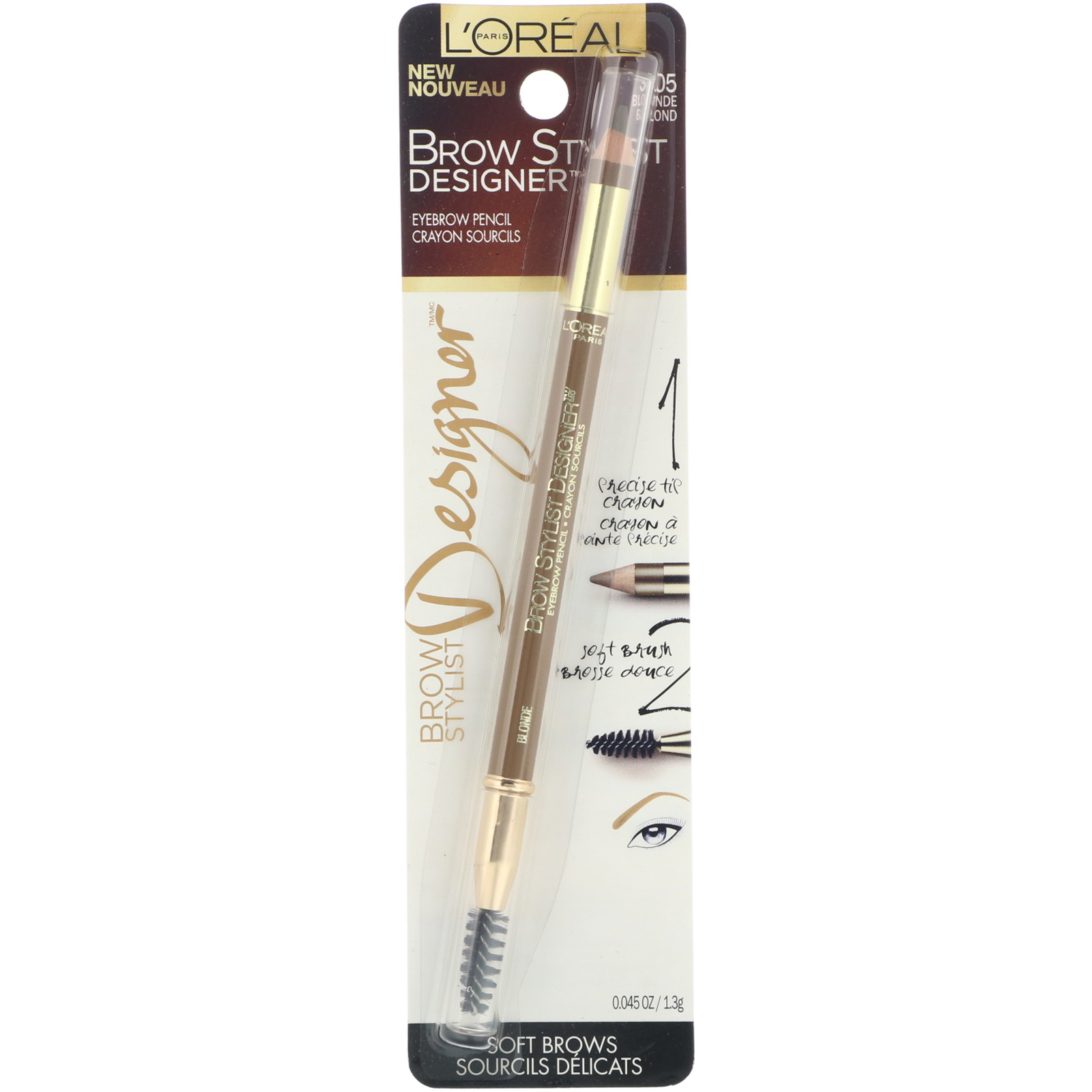 Comprar L'Oreal, Brow Stylist Designer, Lápis de sobrancelha, 305 Loiro, 1,3 g - Imagem 2