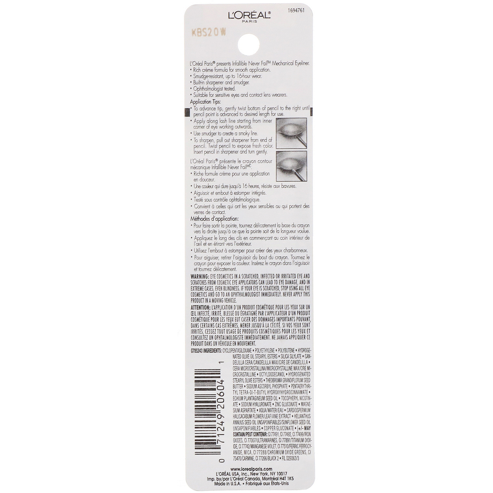 Comprar L'Oreal, Delineador Infallible Mechanical, 521 Ardósia, 240 mg - Imagem 3