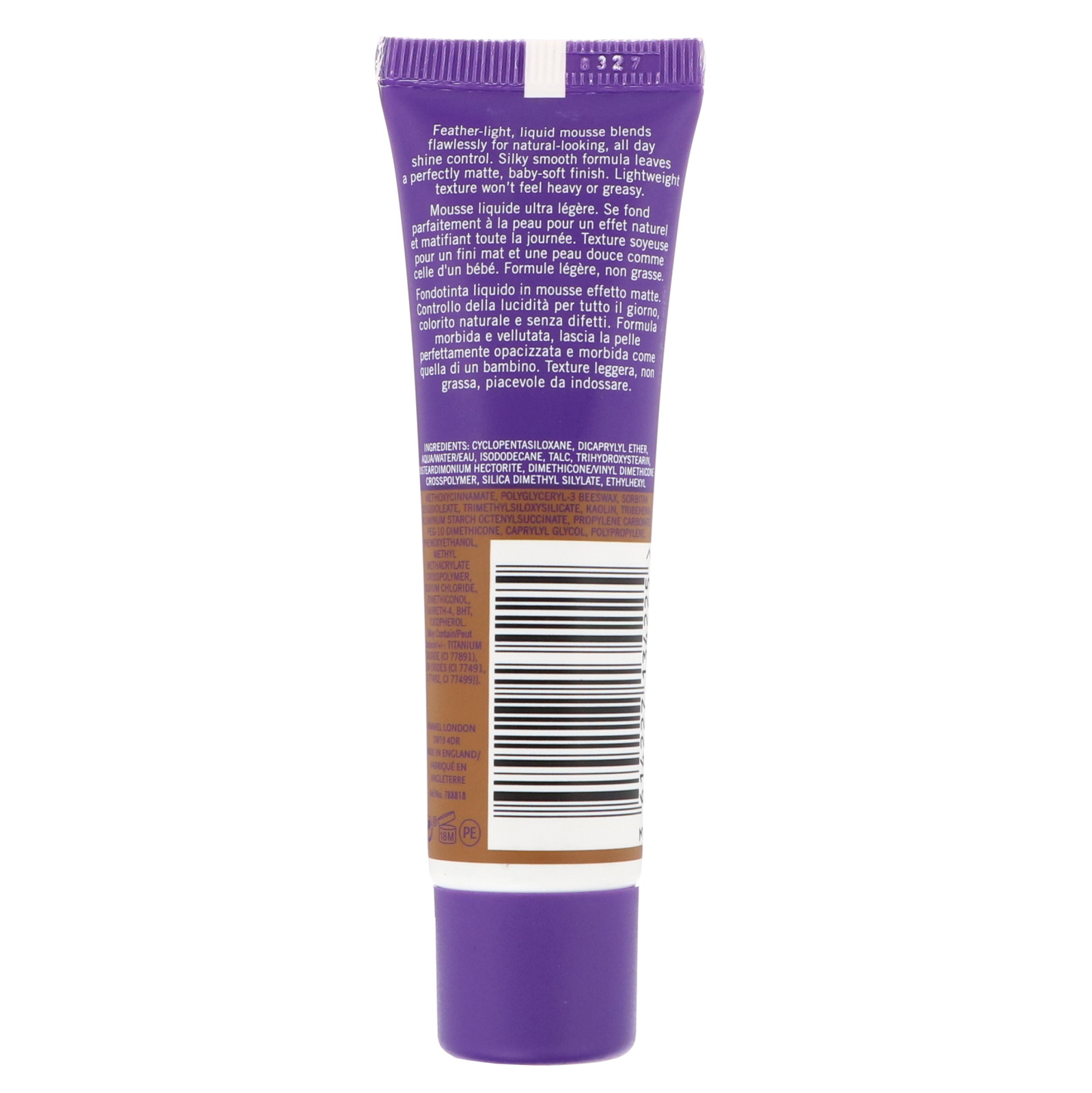 Comprar Rimmel London, Base matificante de cobertura total Stay Matte, 506 Deep Noisette, 30 ml - Imagem 2