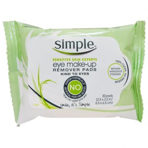 Comprar Simple Skincare, Eye Make-Up Remover Pads, 30 Pads