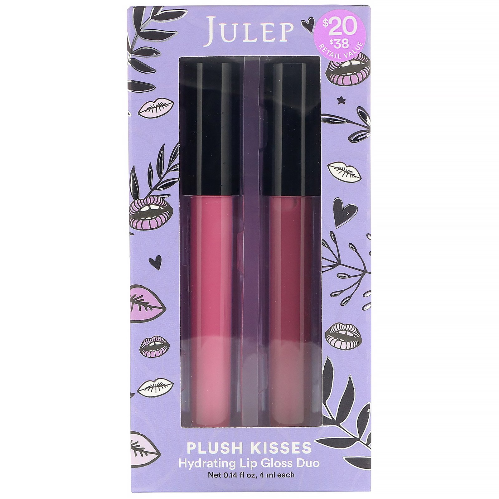 Comprar Julep, Plush Kisses, Duo de brilho labial hidratante, 4 ml - Imagem 2