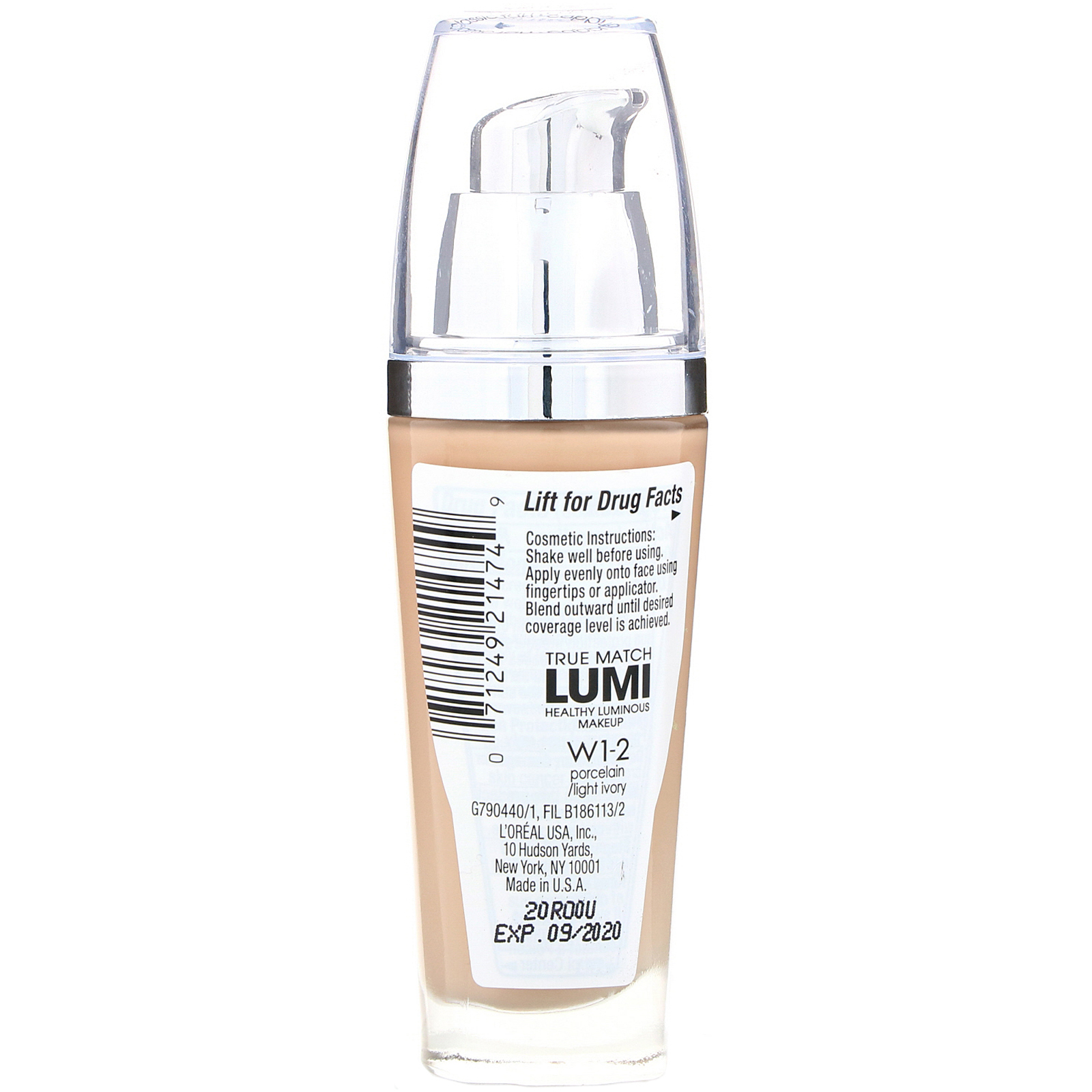 Comprar L'Oreal, Maquiagem True Match Healthy Luminous, FPS 20, Porcelain/Light Ivory W1-2, 30 ml - Imagem 2