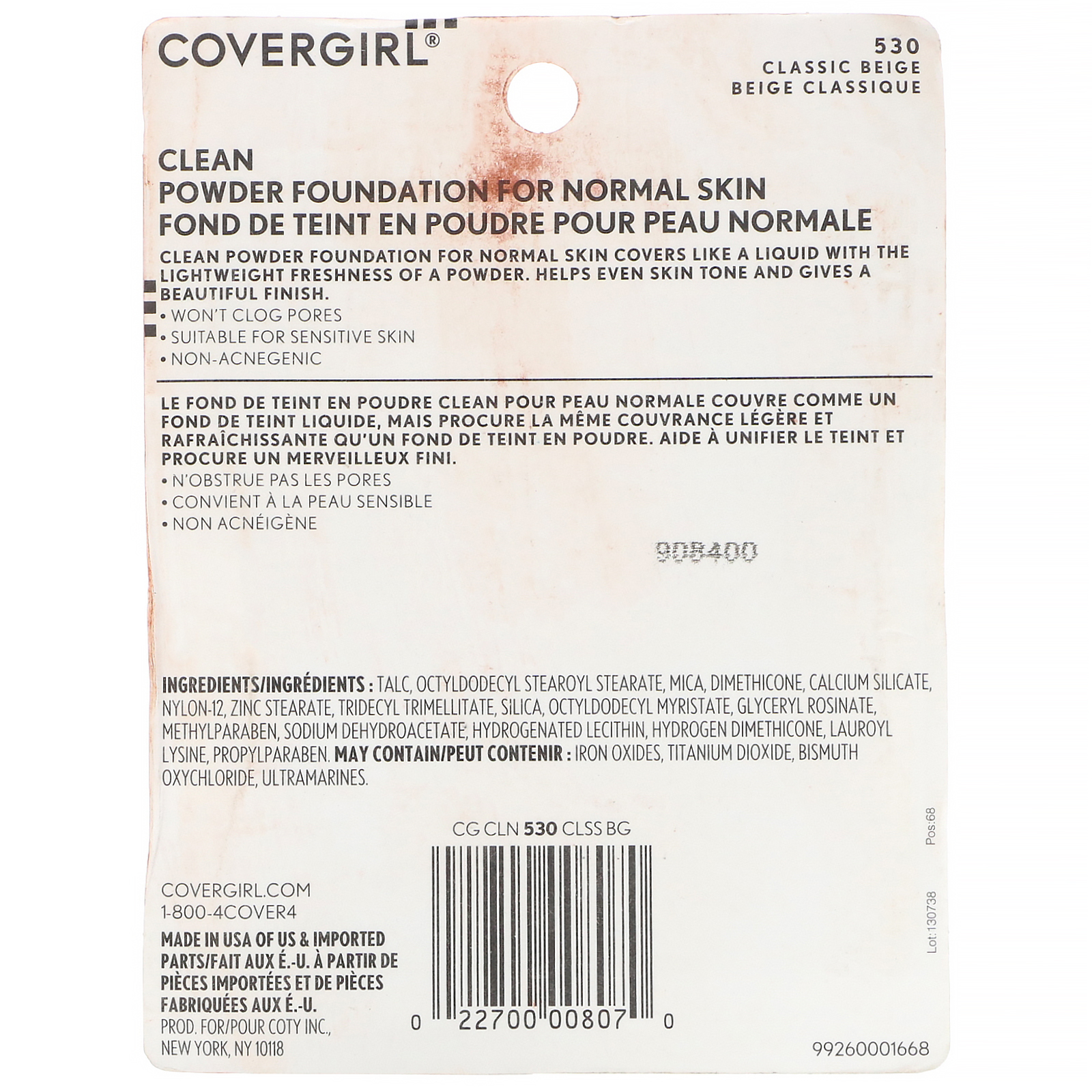 Comprar Covergirl, Clean, Base em pó, 530 Bege clássico, 11,5 g - Imagem 3