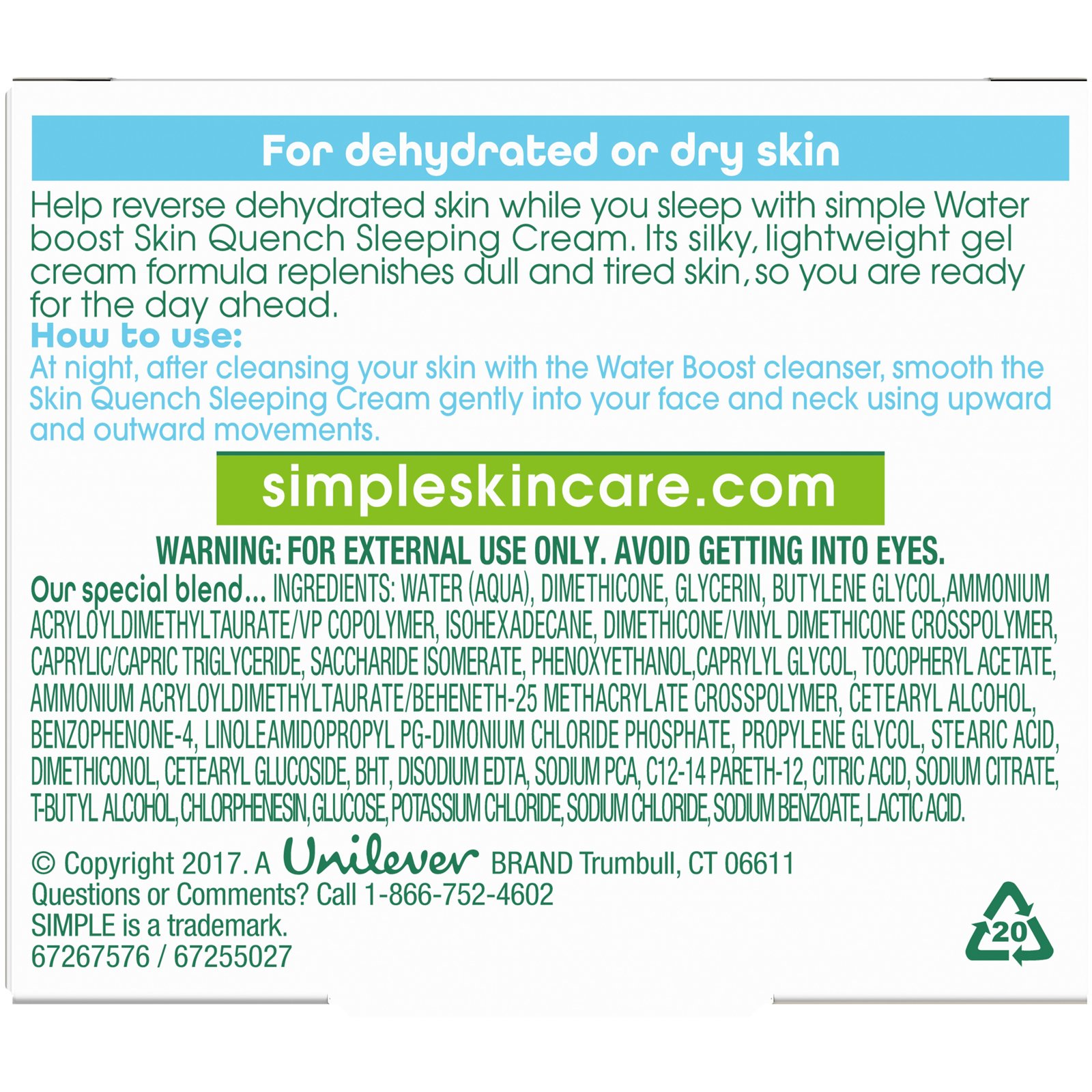 Comprar Simple Skincare, Creme noturno Skin Quench, 50 ml - Imagem 3
