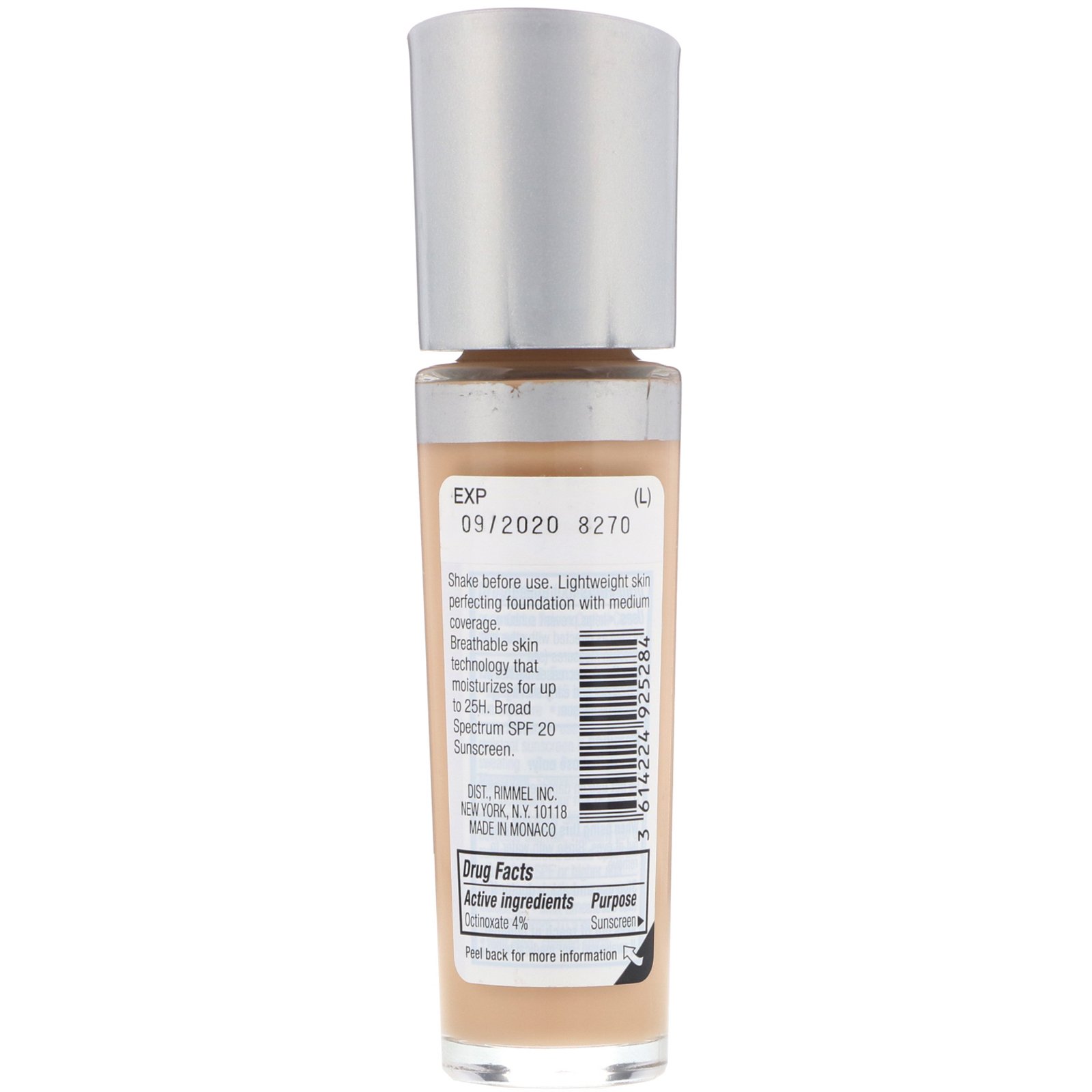Comprar Rimmel London, Base de uso prolongado respirável Lasting Finish 25H, 300 Sand, 30 ml - Imagem 2