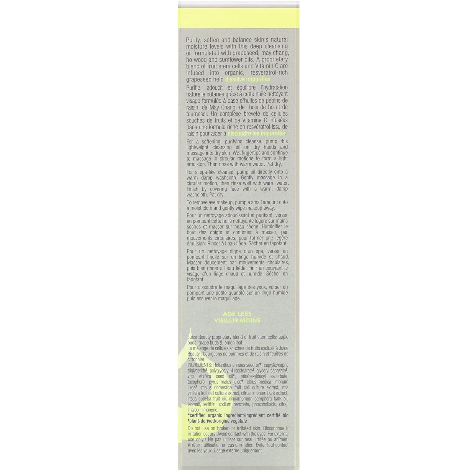 Comprar Juice Beauty, Stem Cellular Cleansing Oil, 4.5 fl oz (133 ml) - Imagem 3