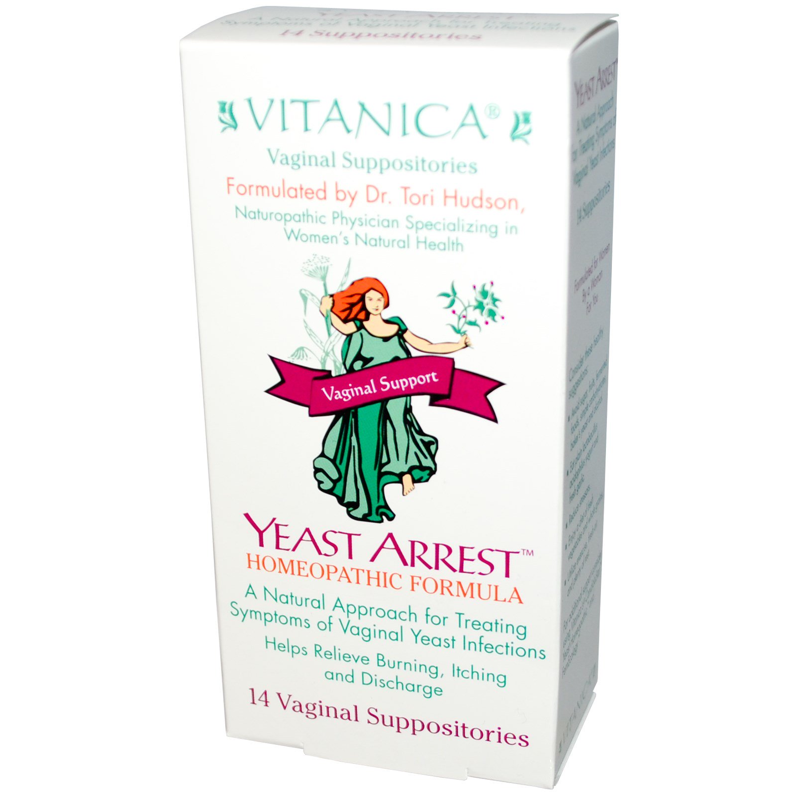 Comprar Vitanica, Repressão Fúngica, Auxílio Vaginal, 14 Supositórios Vaginais