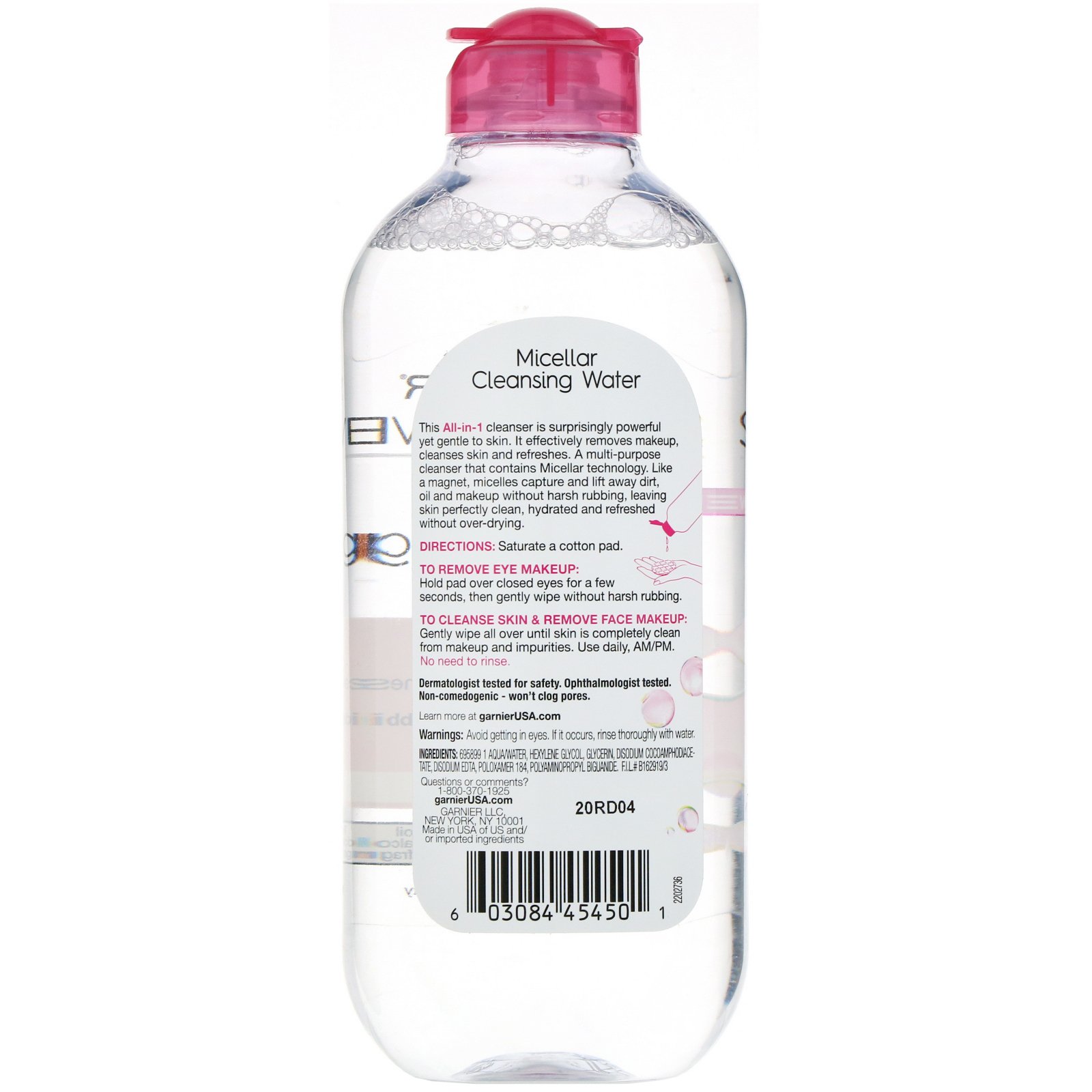 Comprar Garnier, SkinActive, Água micelar, Removedor de maquiagem tudo em um só produto, para todos os tipos de pele, 400 ml - Imagem 2